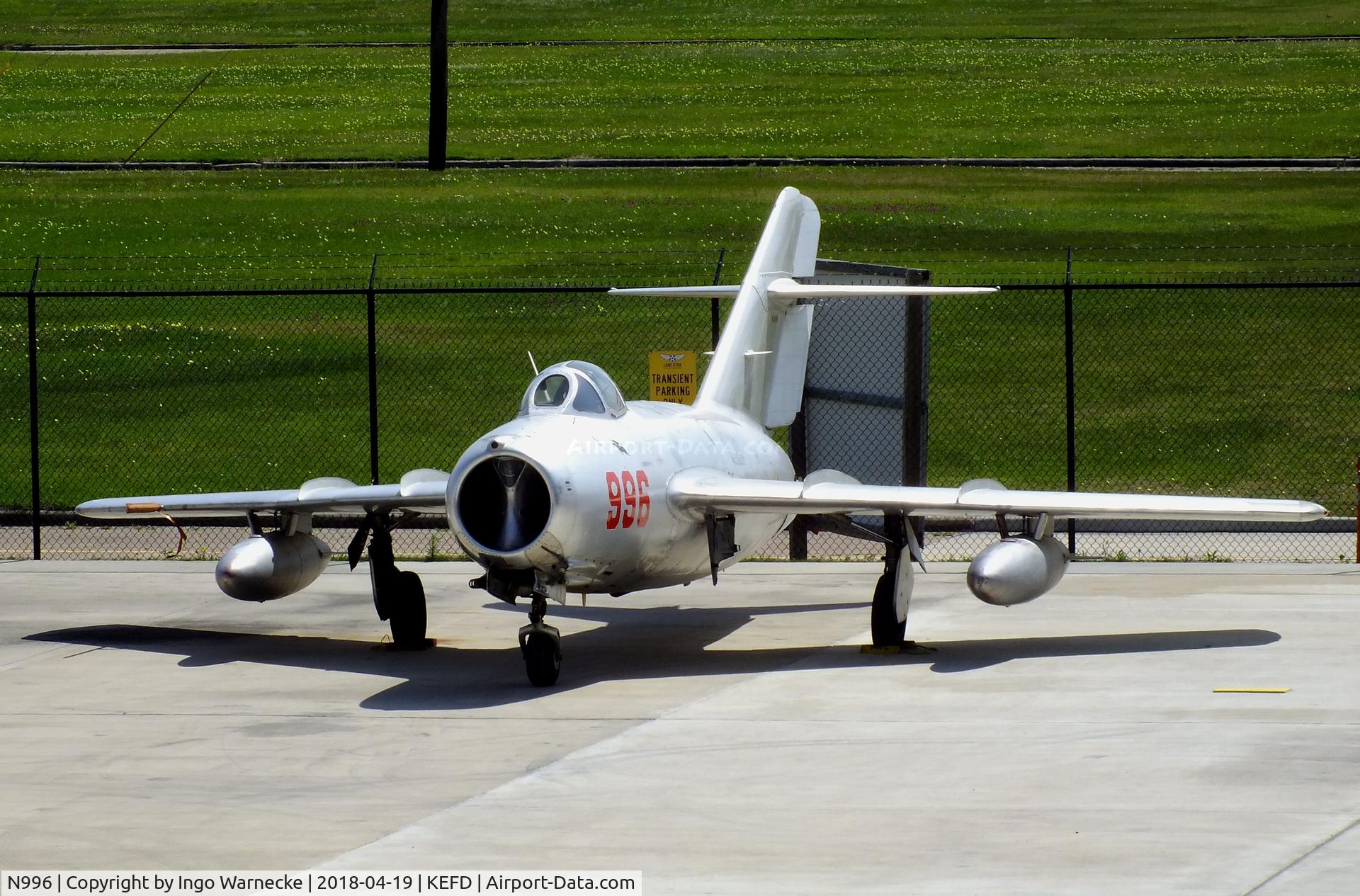 N996, 1950 Mikoyan-Gurevich MiG-15 C/N 122071, Mikoyan i Gurevich MiG-15 FAGOT at the Lone Star Flight Museum, Houston TX