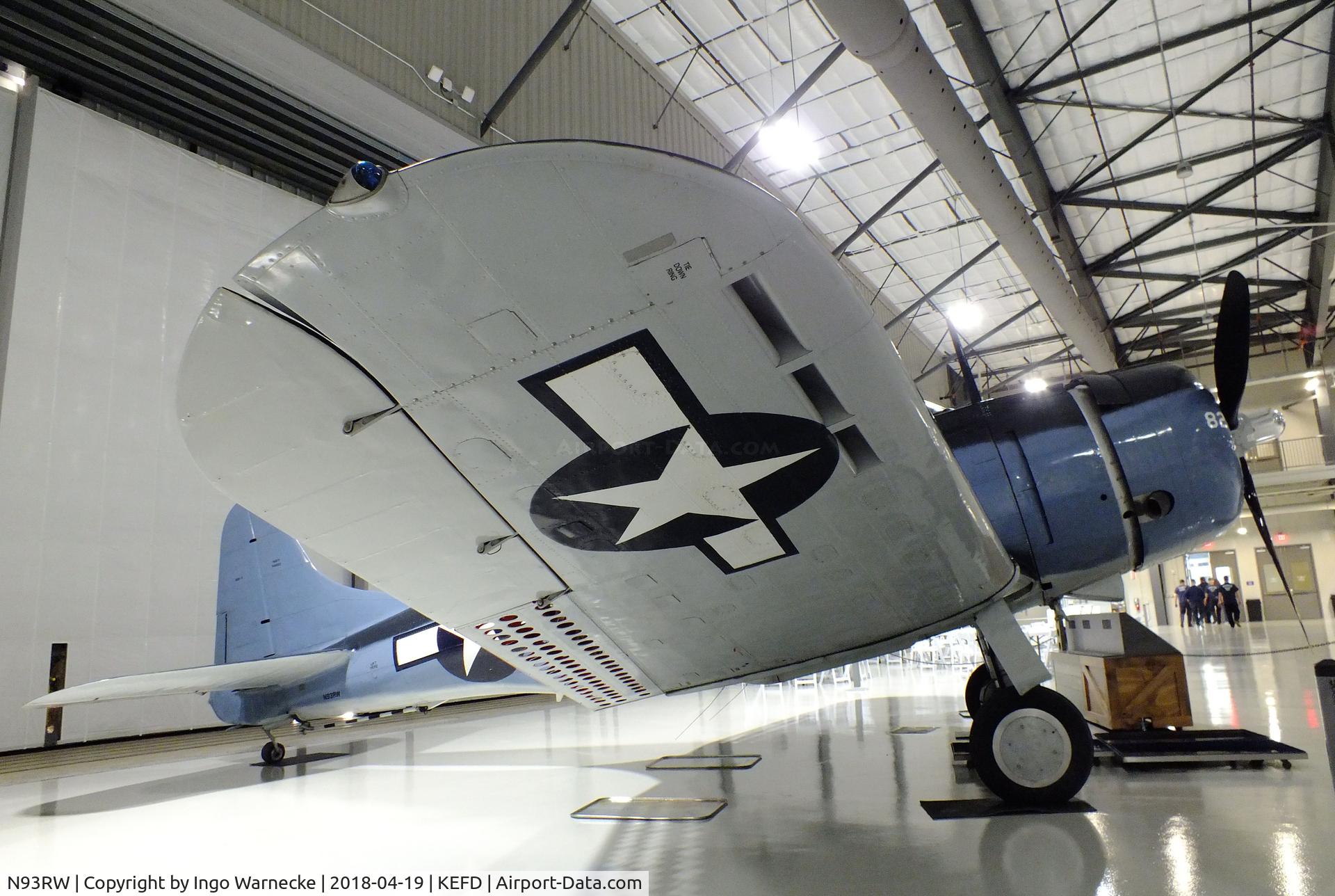 N93RW, 1942 Douglas A-24B C/N 42-54682, Douglas A-24B, displayed as an SBD Dauntless at the Lone Star Flight Museum, Houston TX