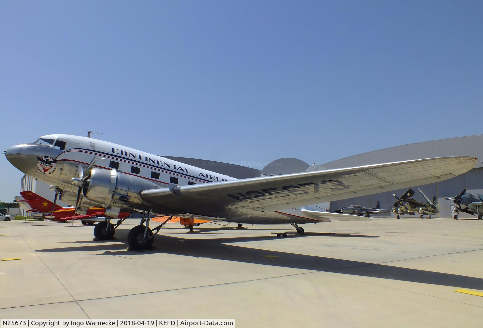 N25673, 1940 Douglas DC-3A C/N 2213, Douglas DC-3A at the Lone Star Flight Museum, Houston TX