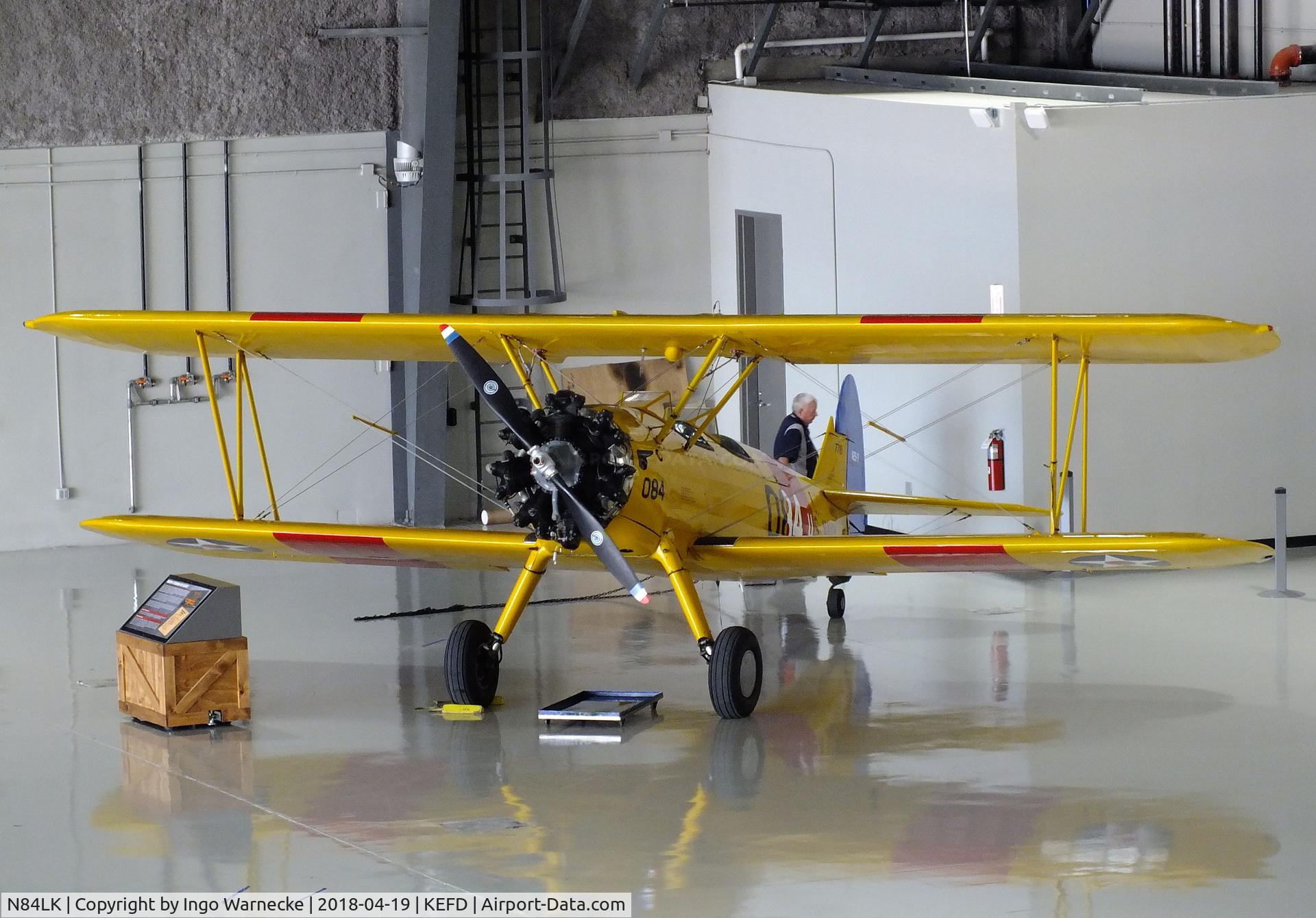 N84LK, Boeing E75 C/N 75-7322, Boeing (Stearman) A75 / N2S-3 at the Lone Star Flight Museum, Houston TX