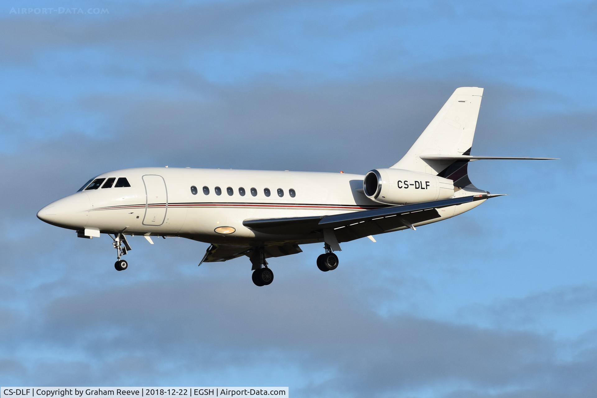 CS-DLF, 2007 Dassault Falcon 2000EX C/N 134, Landing at Norwich.