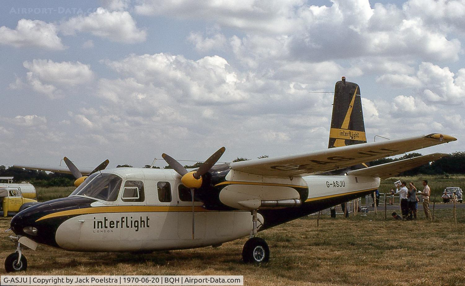 G-ASJU, 1952 Rockwell Aero Commander 520 C/N 82, G-ASJU of Interflight London at Biggin Hill