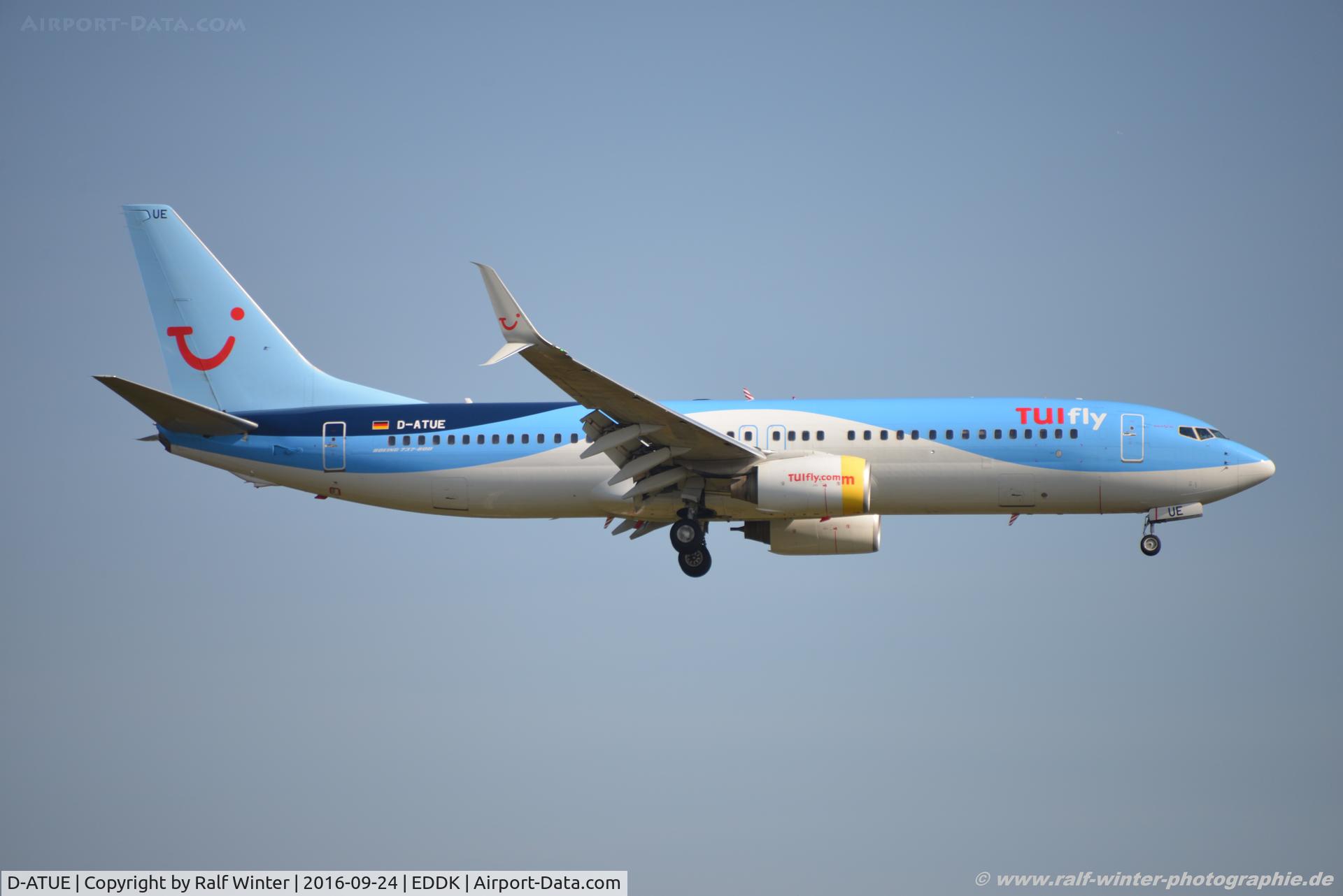 D-ATUE, 2006 Boeing 737-8K5 C/N 34686, Boeing 737-8K5W - X3 TUI TUIfly - 34686 - D-ATUE - 24.09.2016 - CGN