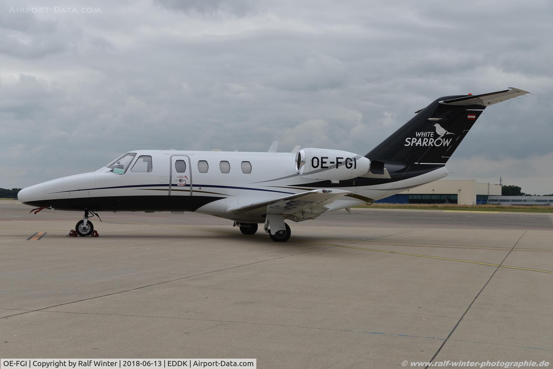 OE-FGI, 1998 Cessna 525 CitationJet C/N 525-0254, Cessna 525 CitationJet 1 - FTY Fly Tyrol ABC Bedarfsflug - 5250254 - OE-FGI - 13.06.2018 - CGN