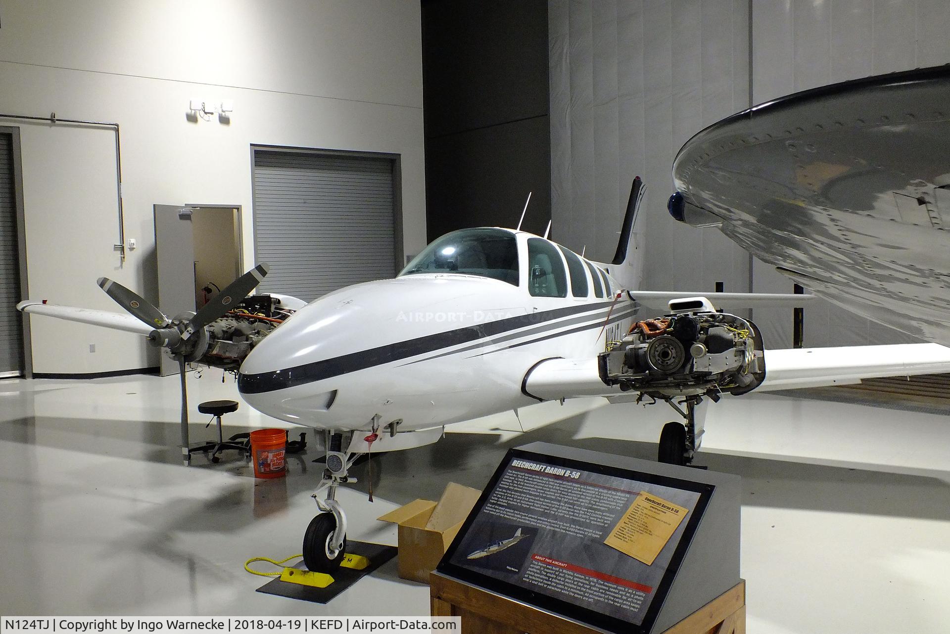 N124TJ, 1978 Beech 58 Baron C/N TH-923, Beechcraft 58 Baron at the Lone Star Flight Museum, Houston TX