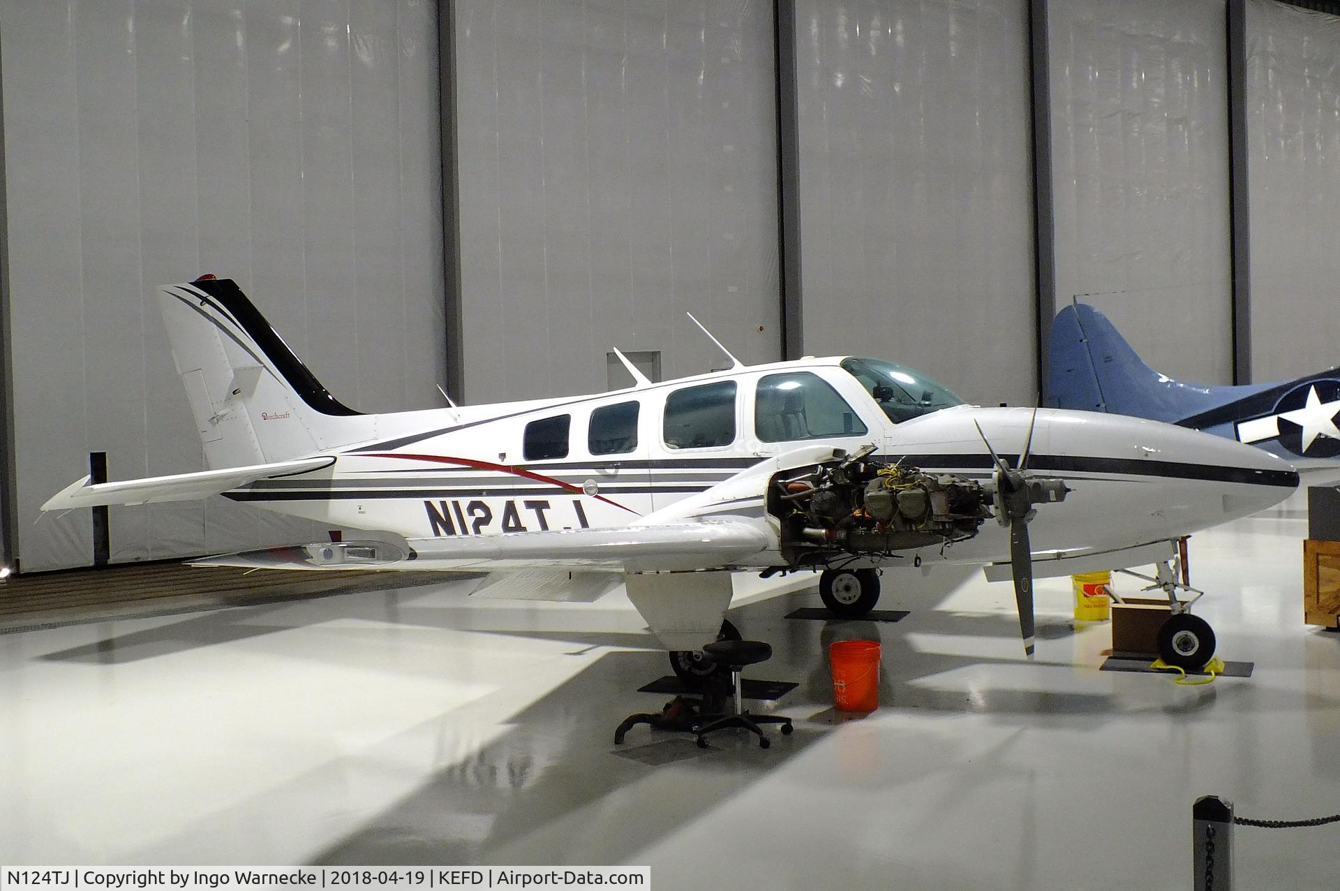 N124TJ, 1978 Beech 58 Baron C/N TH-923, Beechcraft 58 Baron at the Lone Star Flight Museum, Houston TX