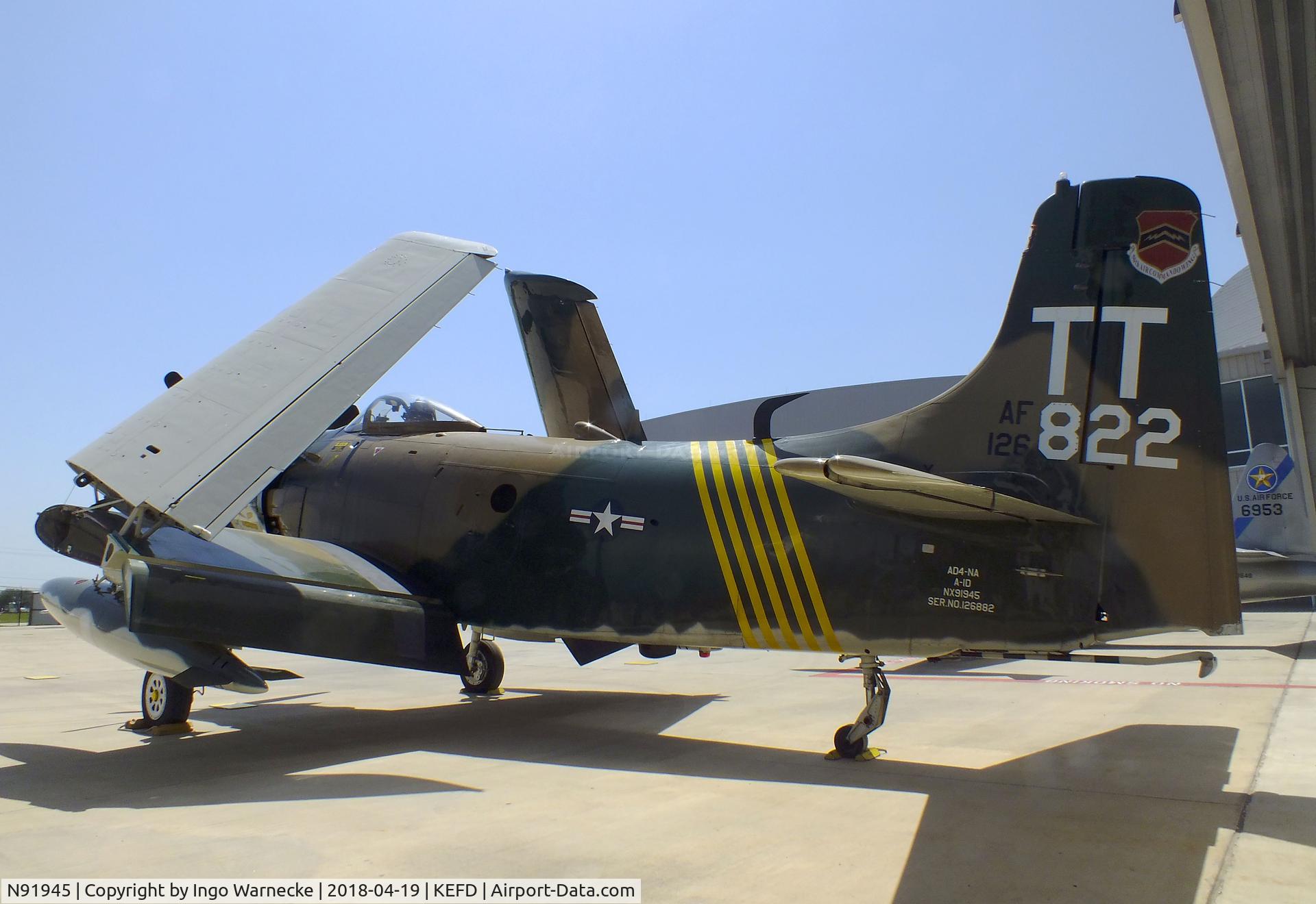 N91945, 1952 Douglas AD4-DW C/N 126882-SF85, Douglas AD4 / A-1D Skyraider at the Lone Star Flight Museum, Houston TX