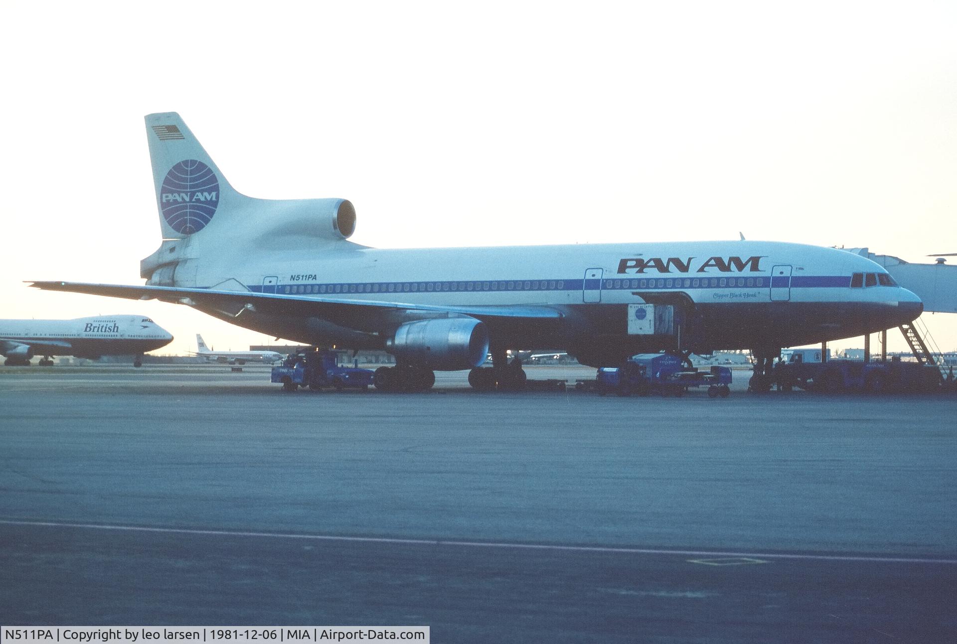 N511PA, 1981 Lockheed L-1011-385-3 Tristar 500 C/N 193Y-1195, Miami 6.12.1981