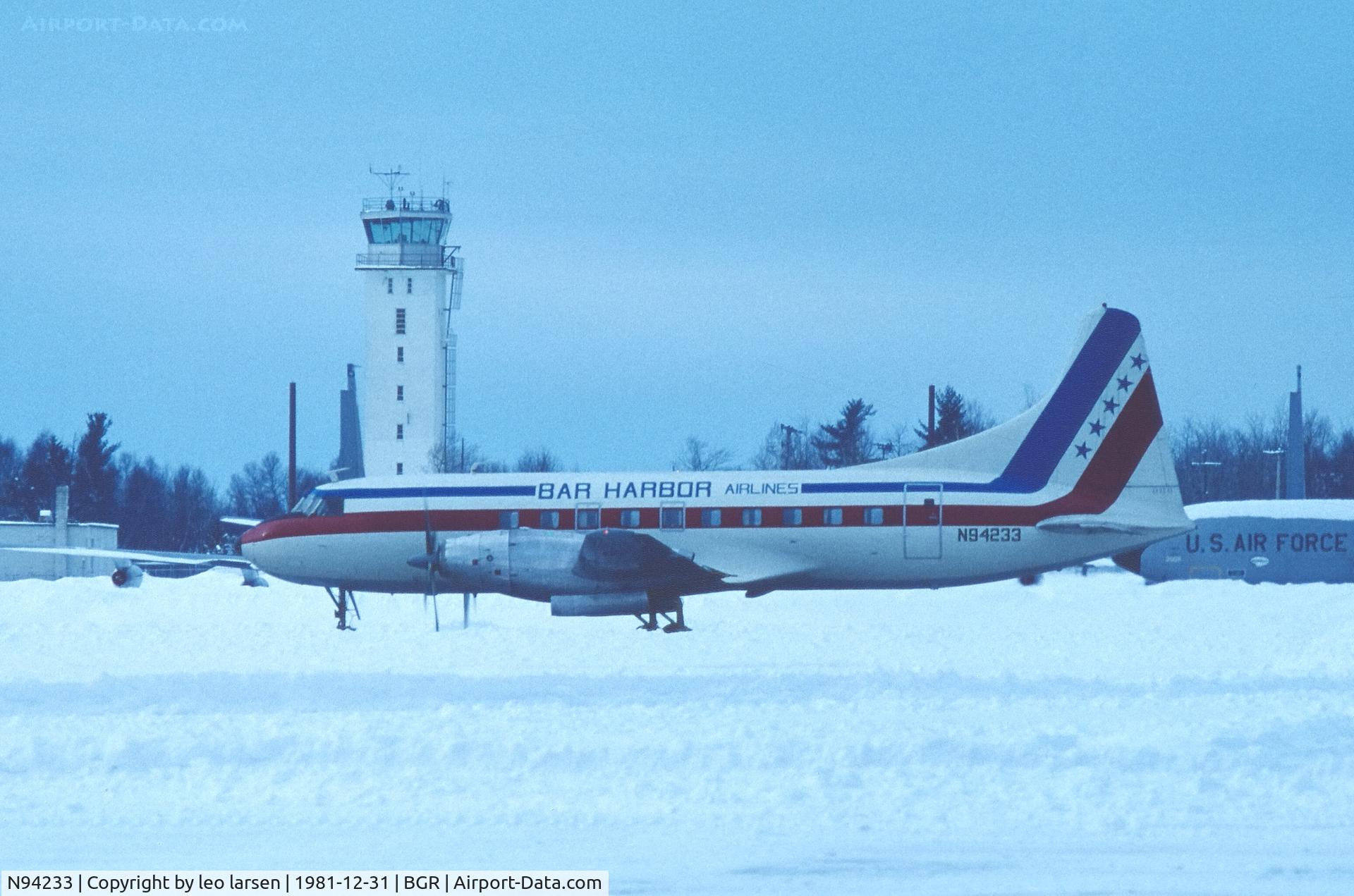 N94233, Convair 600-240D C/N 63, Bangor 31.12.1981