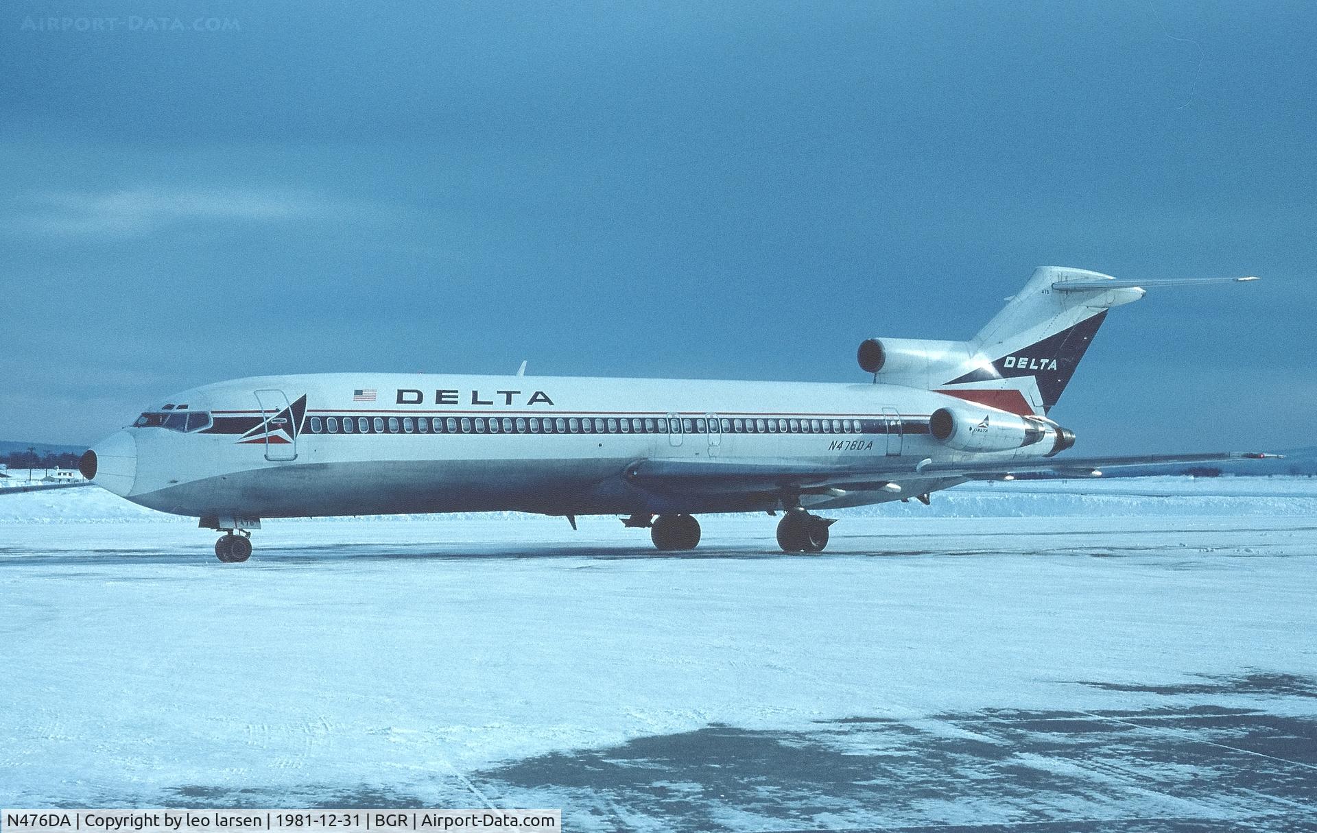 N476DA, 1974 Boeing 727-232 C/N 20753, Bangor 31.12.1981