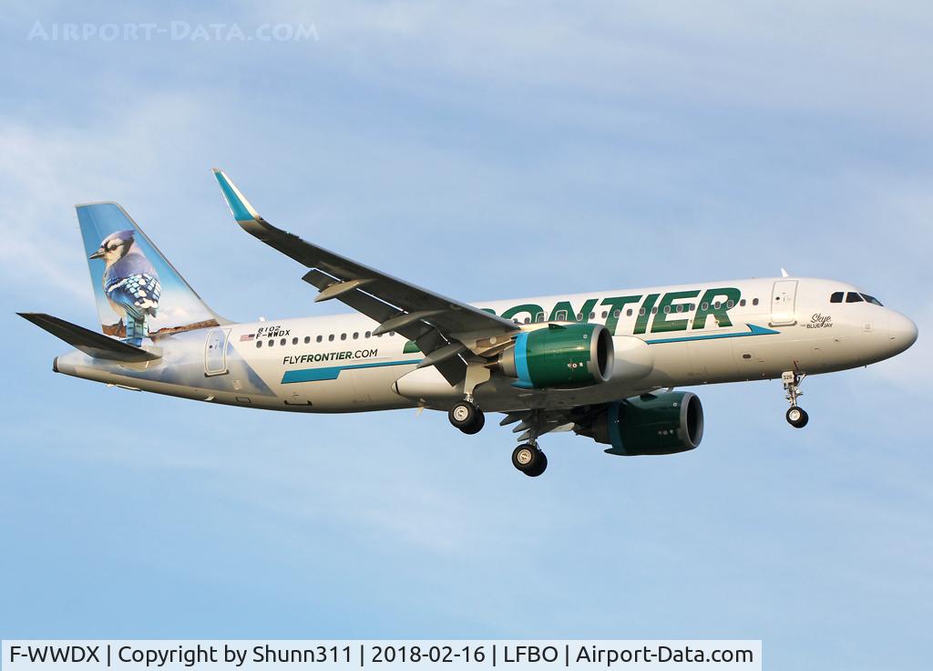 F-WWDX, 2018 Airbus A320-251N C/N 8102, C/n 8102 - To be N326FR 'Skye the Blue Jay'