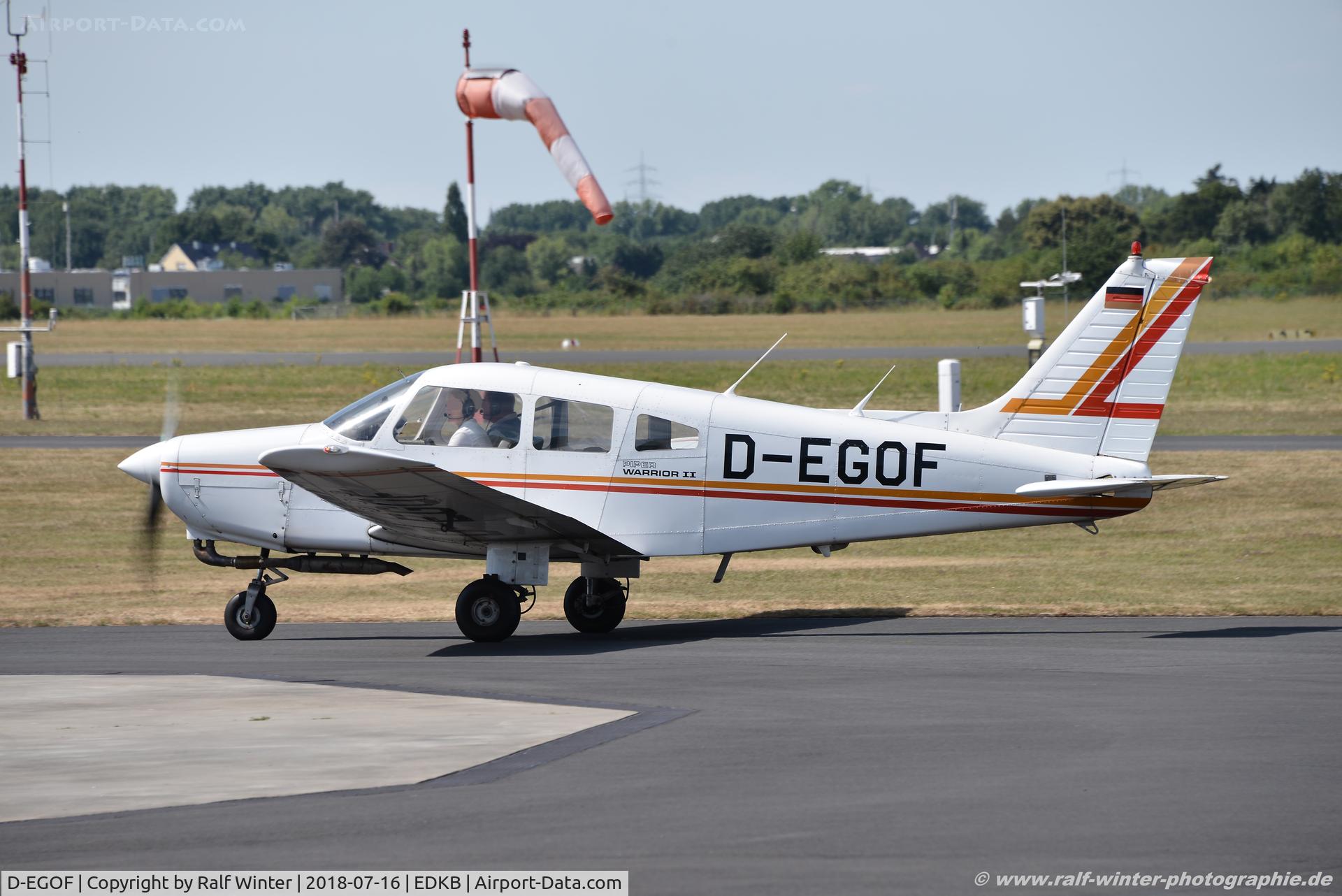 D-EGOF, 1982 Piper PA-28-161 Warrior II C/N 28-8216122, Piper PA-28-161 Warrior 2 - ATC Aviation Training & Transport Center GmbH - 28-8216122 - D-EGOF - 16.07.2018 - EDKB