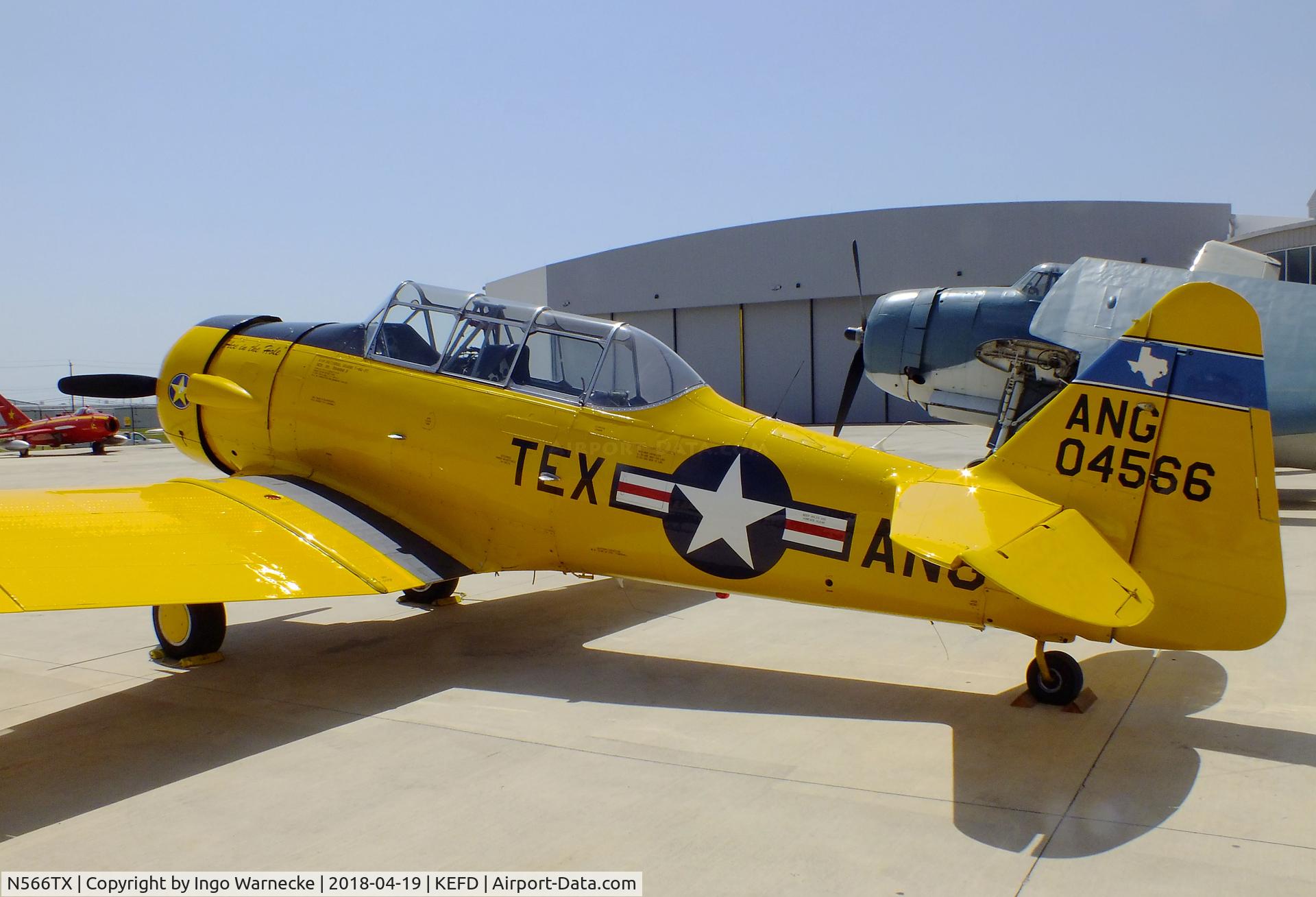 N566TX, North American SNJ-5 Texan C/N 85053, North American SNJ-5 Texan (AT-6) at the Lone Star Flight Museum, Houston TX