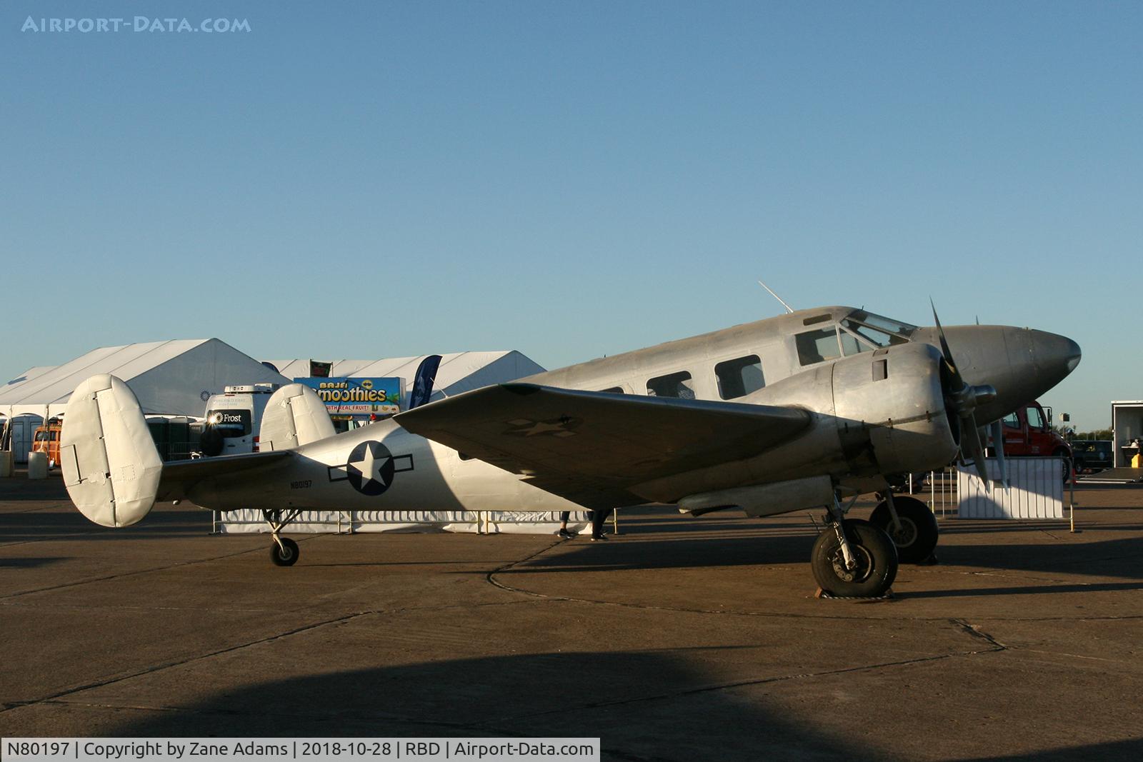 N80197, 1946 Beech D18S C/N A-171, At the 2018 Wings Over Dallas Airshow