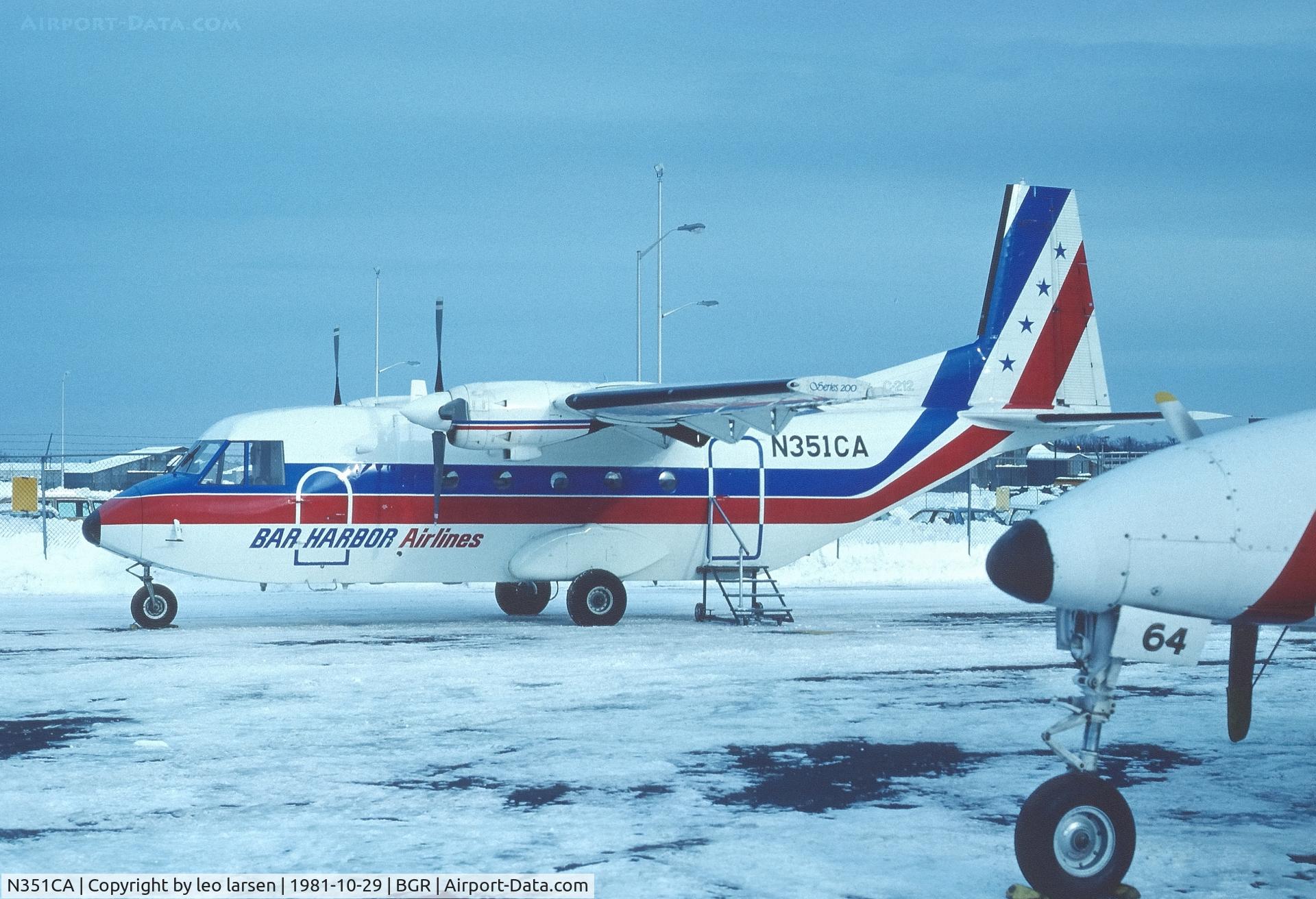N351CA, 1981 CASA 212-200 C/N 184, Bangor 29.10.1981