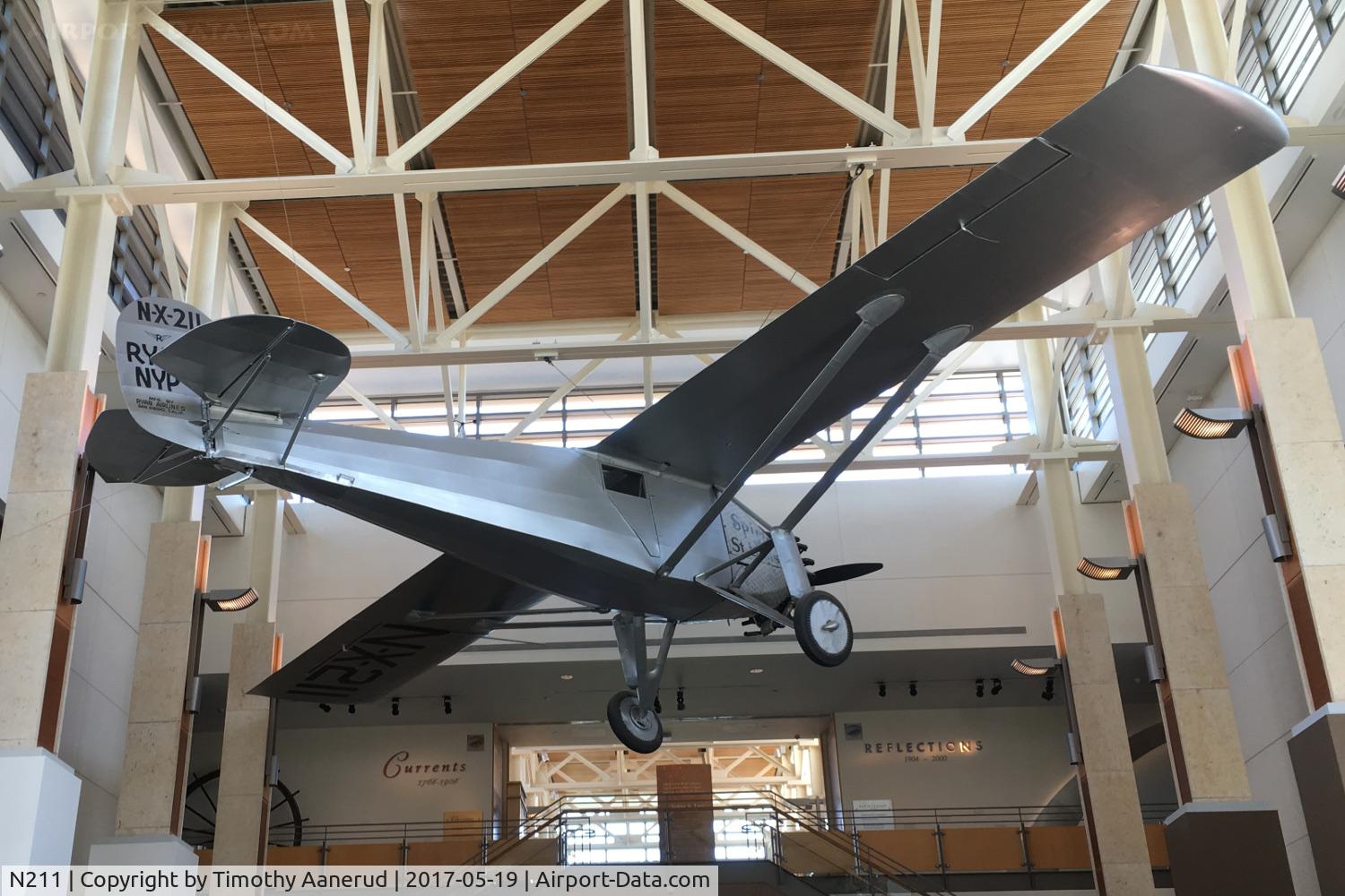 N211, 1956 Ryan NYP Replica C/N B-153, Missouri History Museum.  One of three replicas built for the 1956 Warner Brothers Film Spirit of Saint Louis