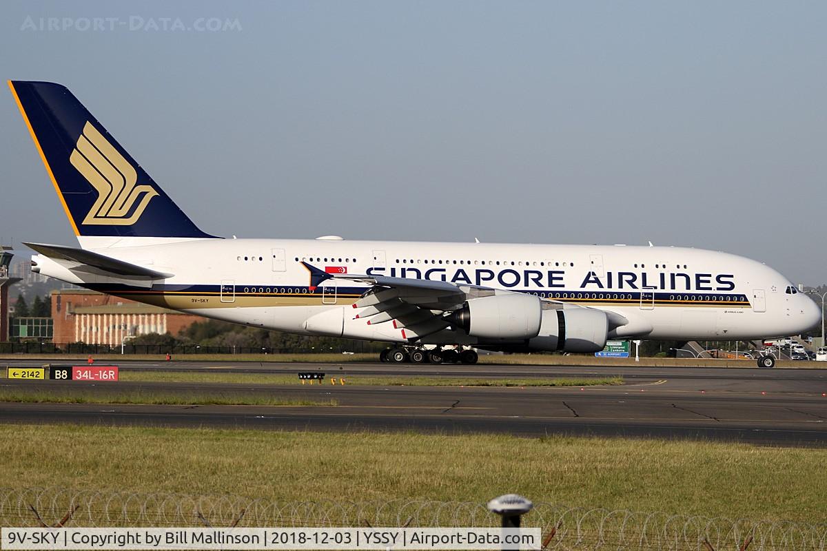 9V-SKY, 2018 Airbus A380-841 C/N 253, in from SIN