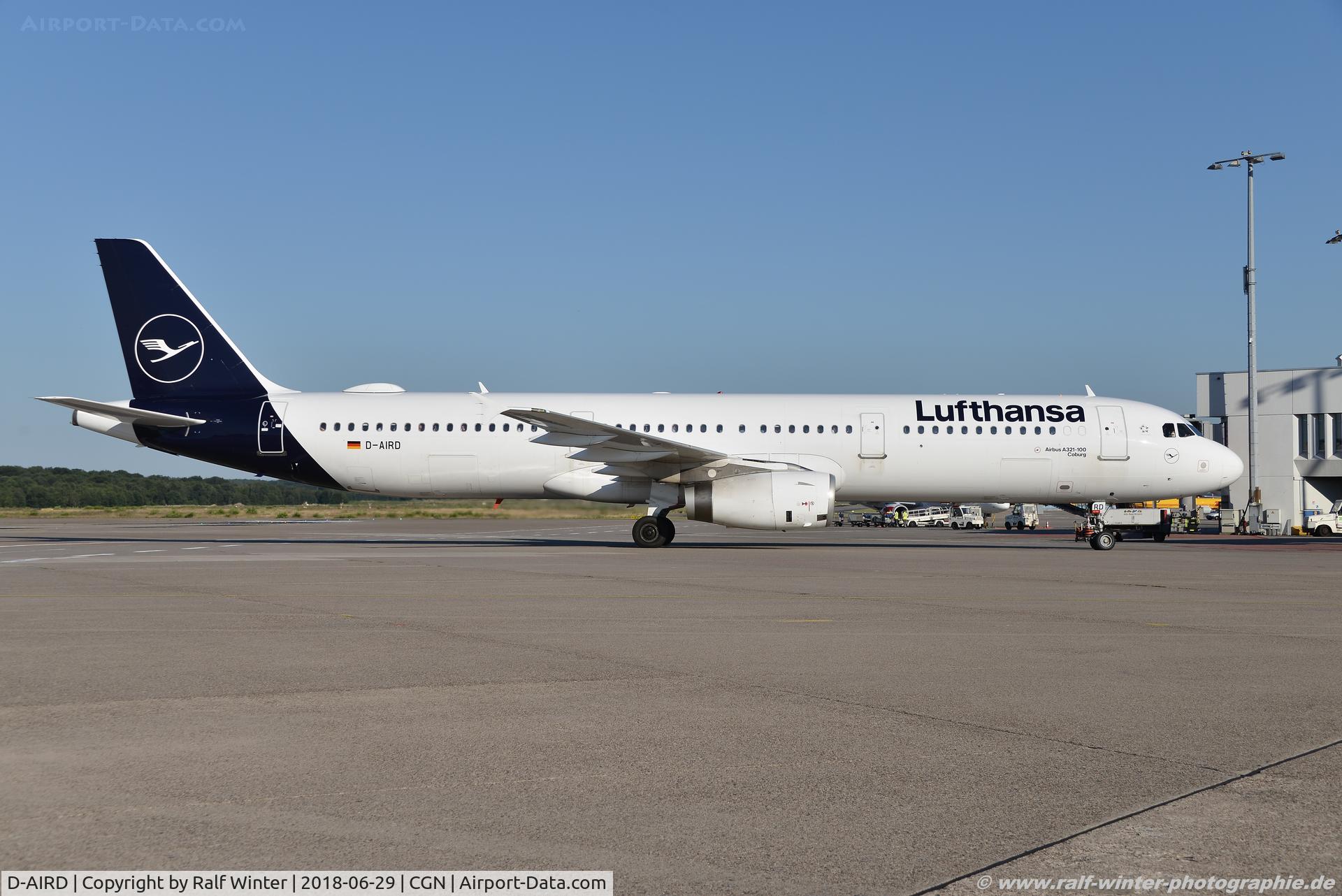 D-AIRD, 1994 Airbus A321-131 C/N 0474, Airbus A321-131 - LH DLH Lufthansa 'Coburg' - 474 - D-AIRD - 29.06.2018 - CGN