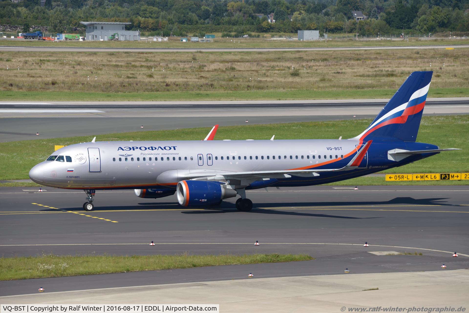 VQ-BST, 2014 Airbus A320-214 C/N 6071, Airbus A320-214 - SU AFL Aeroflot 'P. Popovich' - 6071 - VQ-BST - 17.08.2016 - DUS