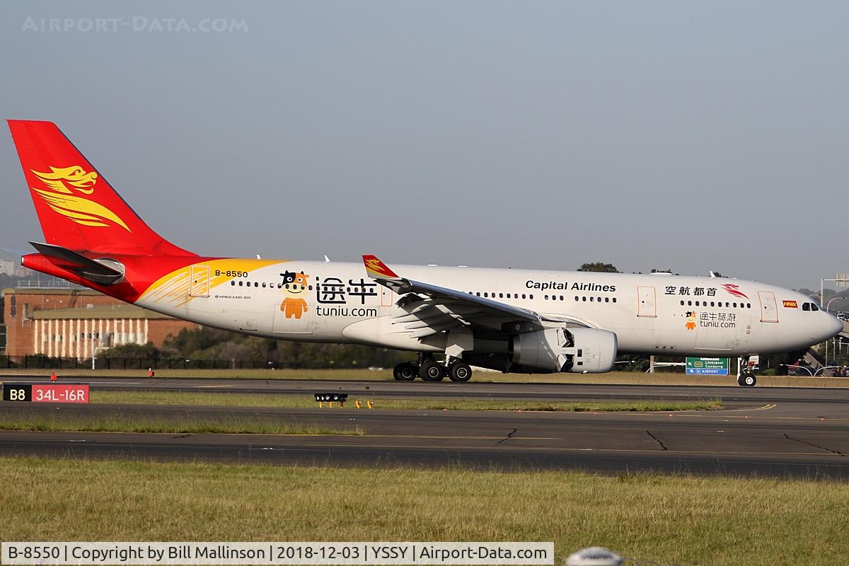 B-8550, 2009 Airbus A330-243 C/N 1028, taxi from 34L