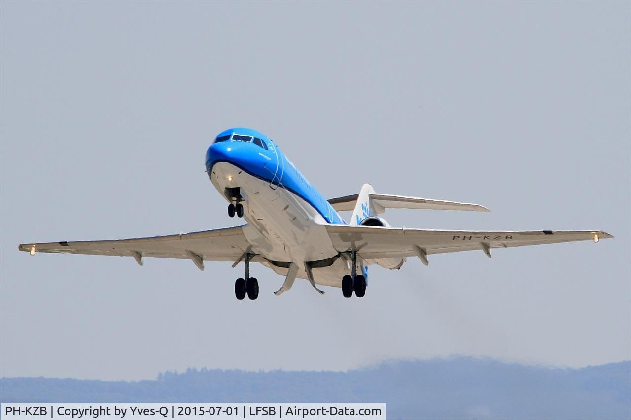 PH-KZB, 1996 Fokker 70 (F-28-070) C/N 11562, Fokker 70, Take off rwy 33, Bâle-Mulhouse-Fribourg airport (LFSB-BSL)