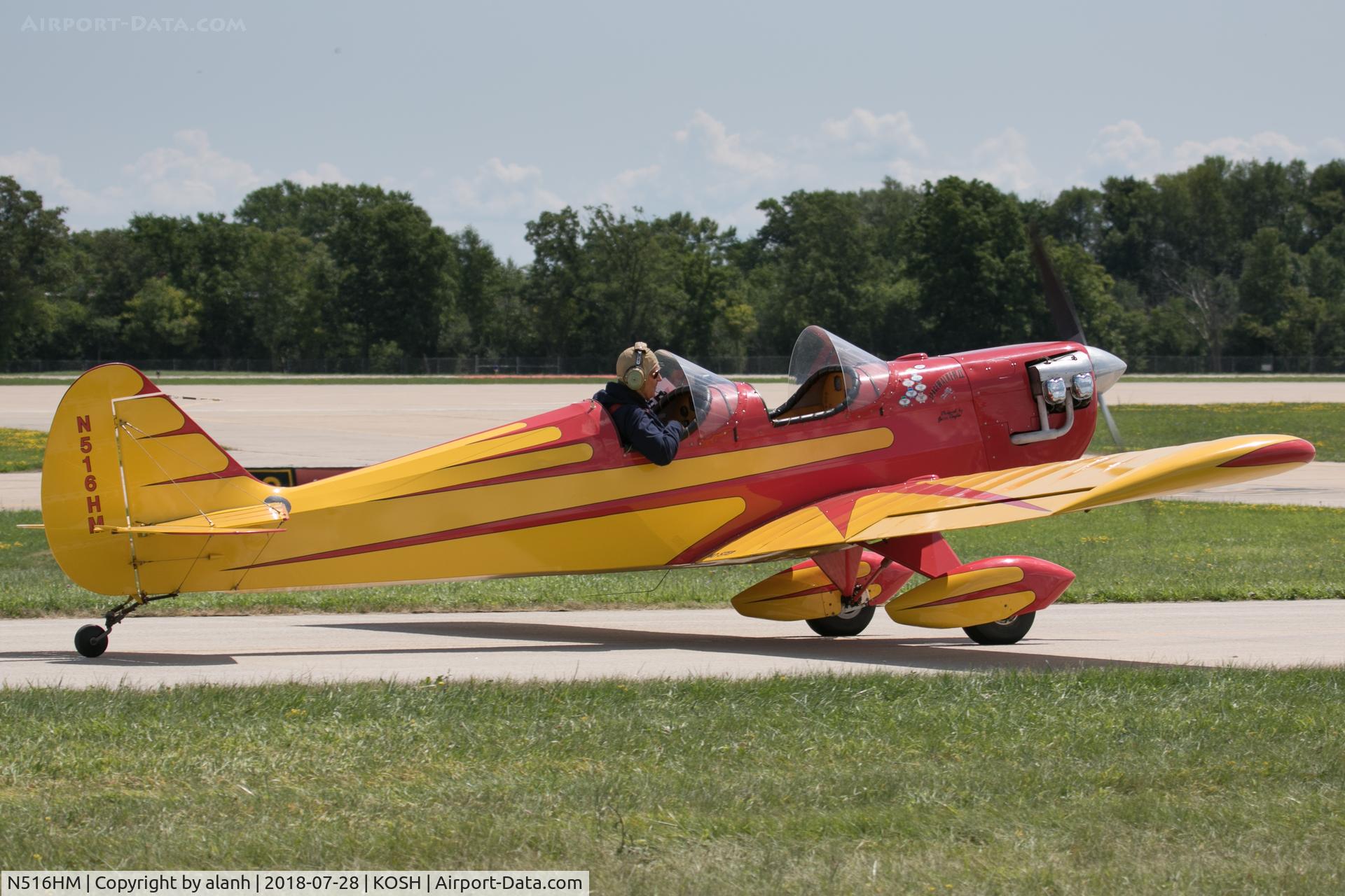 N516HM, 1990 Hester Maxey Spacewalker II C/N SWII203-1, Taxying for departure at AirVenture 2018