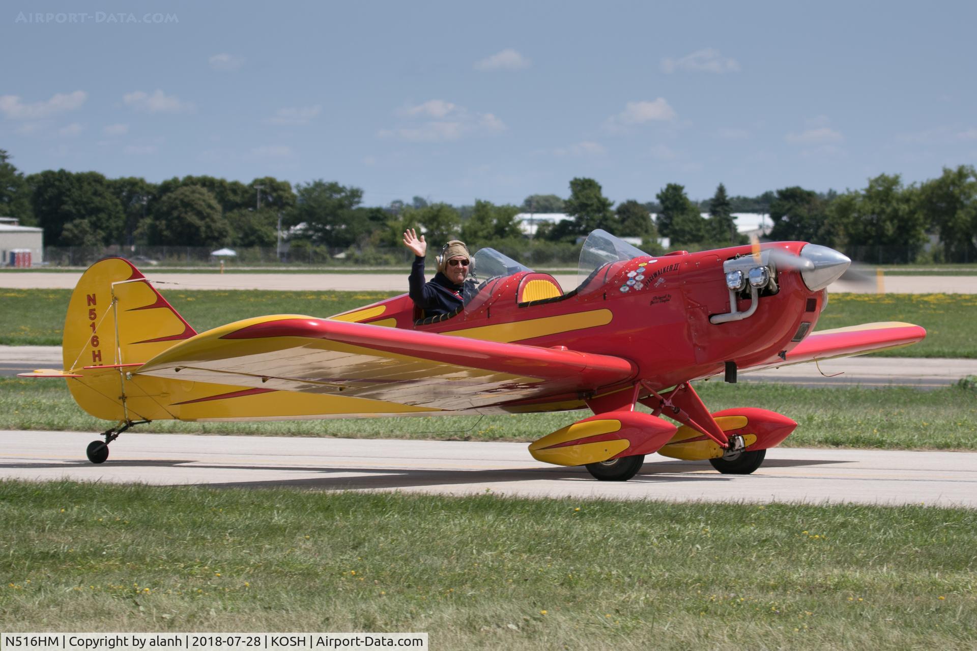 N516HM, 1990 Hester Maxey Spacewalker II C/N SWII203-1, Taxying for departure at AirVenture 2018