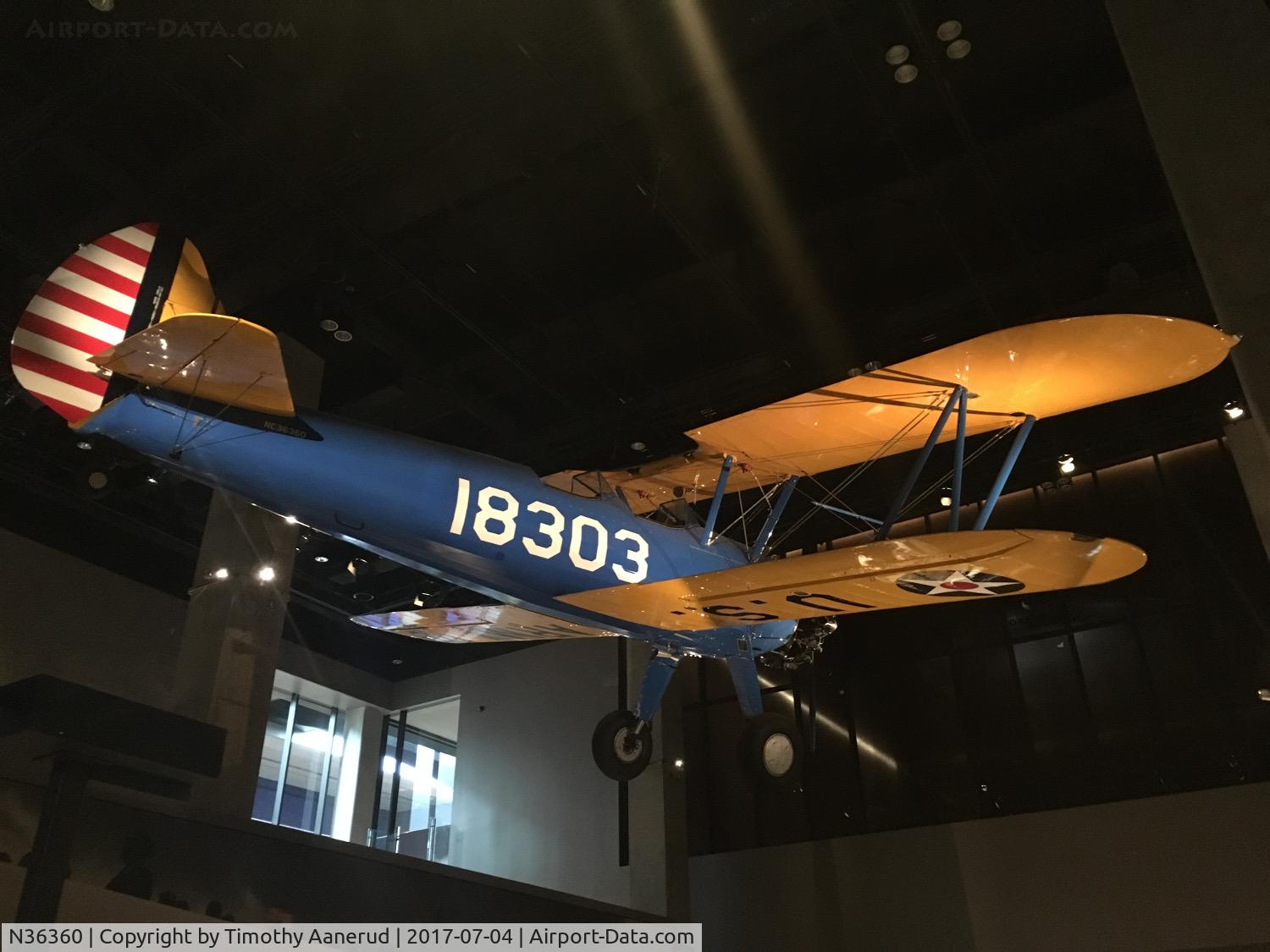 N36360, 1942 Boeing PT-13D Kaydet (E75) C/N 75-5887, 1942 Boeing PT-13D, c/n: 75-5887.  Now on display in Washington DC
