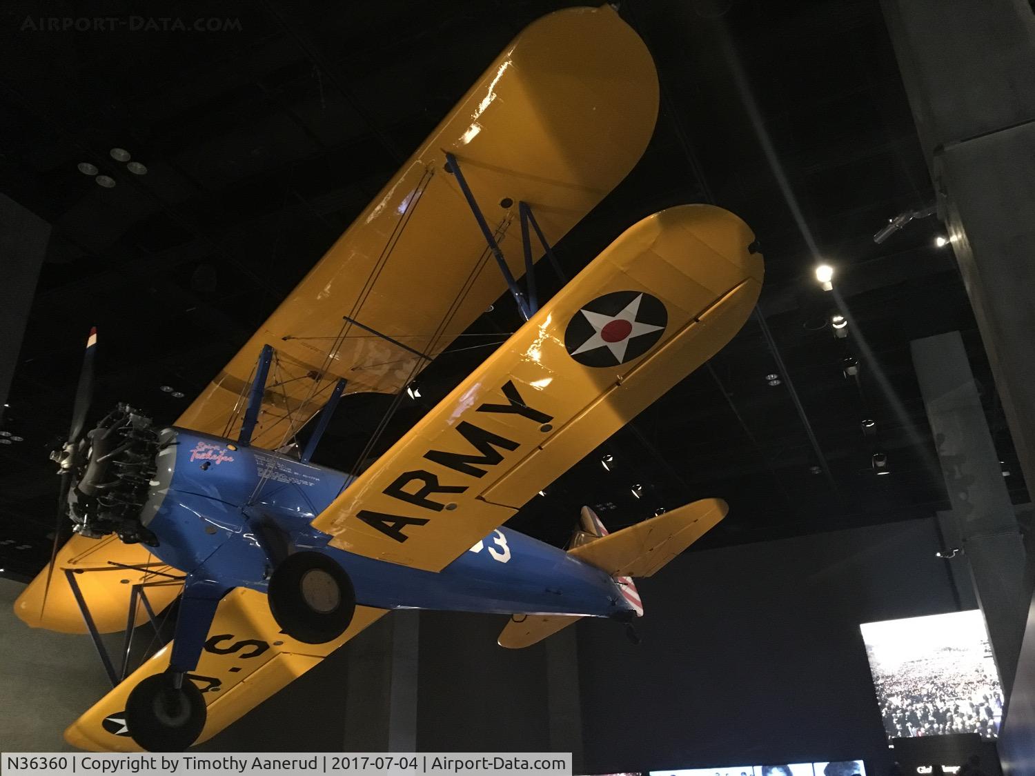 N36360, 1942 Boeing PT-13D Kaydet (E75) C/N 75-5887, 1942 Boeing PT-13D, c/n: 75-5887. National Museum of African American History and Culture, Washington DC