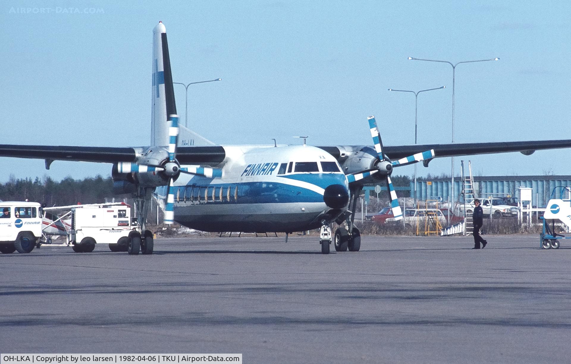 OH-LKA, 1963 Fokker F-27-200 Friendship C/N 10239, Turku 6.4.1982