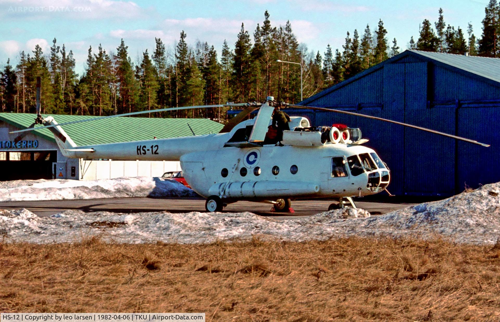 HS-12, Mil Mi-8T Hip C/N 13308, Turku 6.4.1982