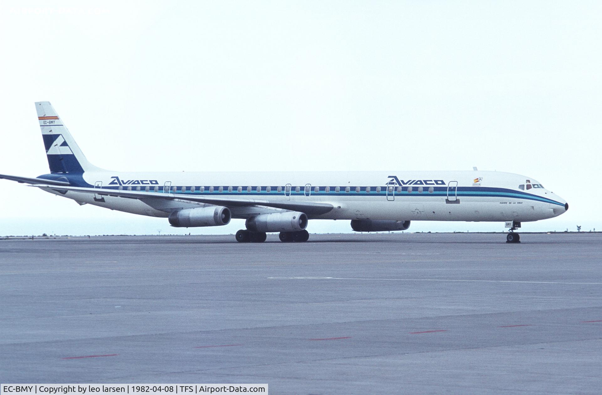 EC-BMY, 1968 Douglas DC-8-63 C/N 45931, Tenerife South 8.4.1982