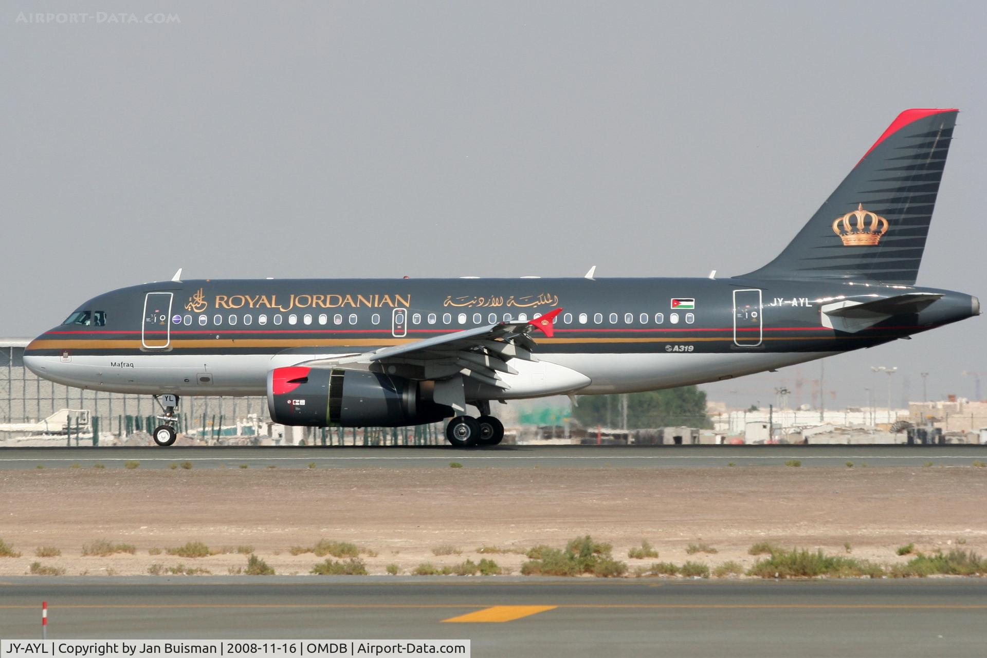 JY-AYL, 2008 Airbus A319-132 C/N 3428, Royal Jordanian