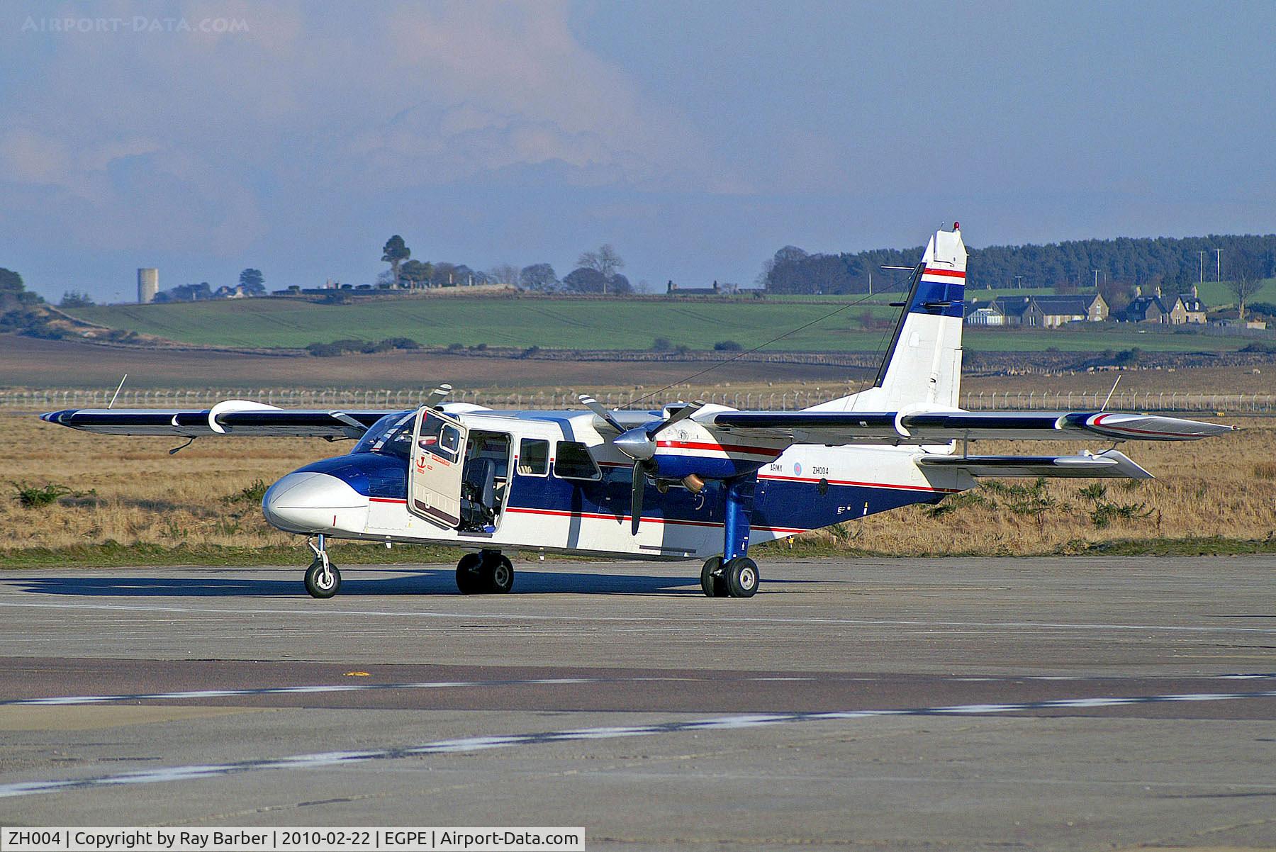 ZH004, 1997 Pilatus Britten-Norman BN-2T-4S Defender 4000 C/N 4009, ZH004   Britten-Norman BN-2T-4S Defender T.3 [4009] (Army Air Corps) Inverness (Dalcross)~G 22/02/2010