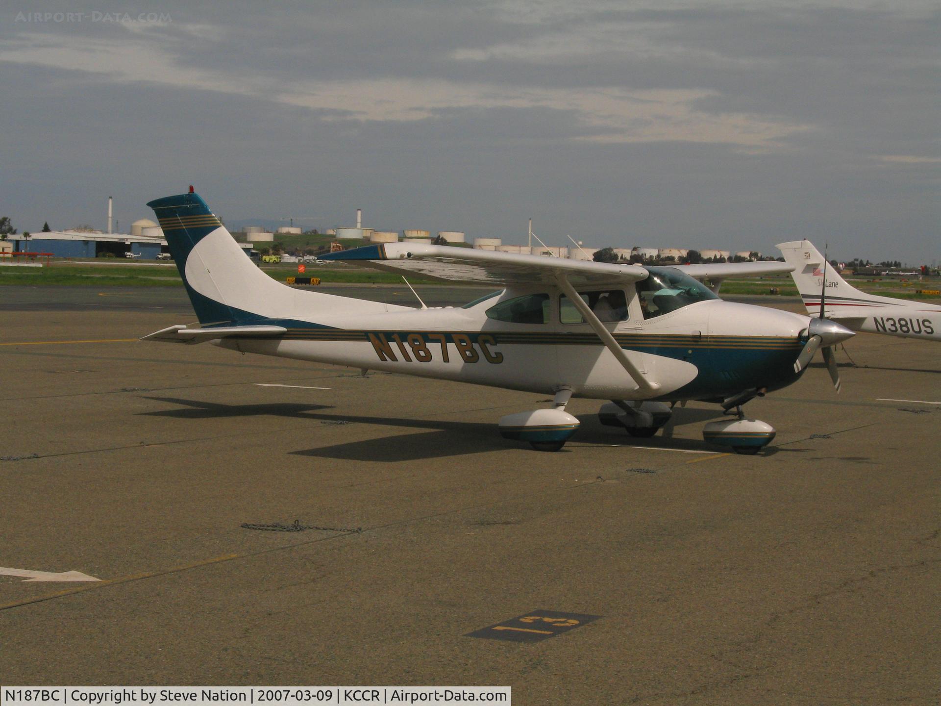 N187BC, 1977 Cessna 182Q Skylane C/N 18265794, County of Butte (Oroville, CA) 1977 Cessna 182Q visiting at Buchanan Field, Concord, CA