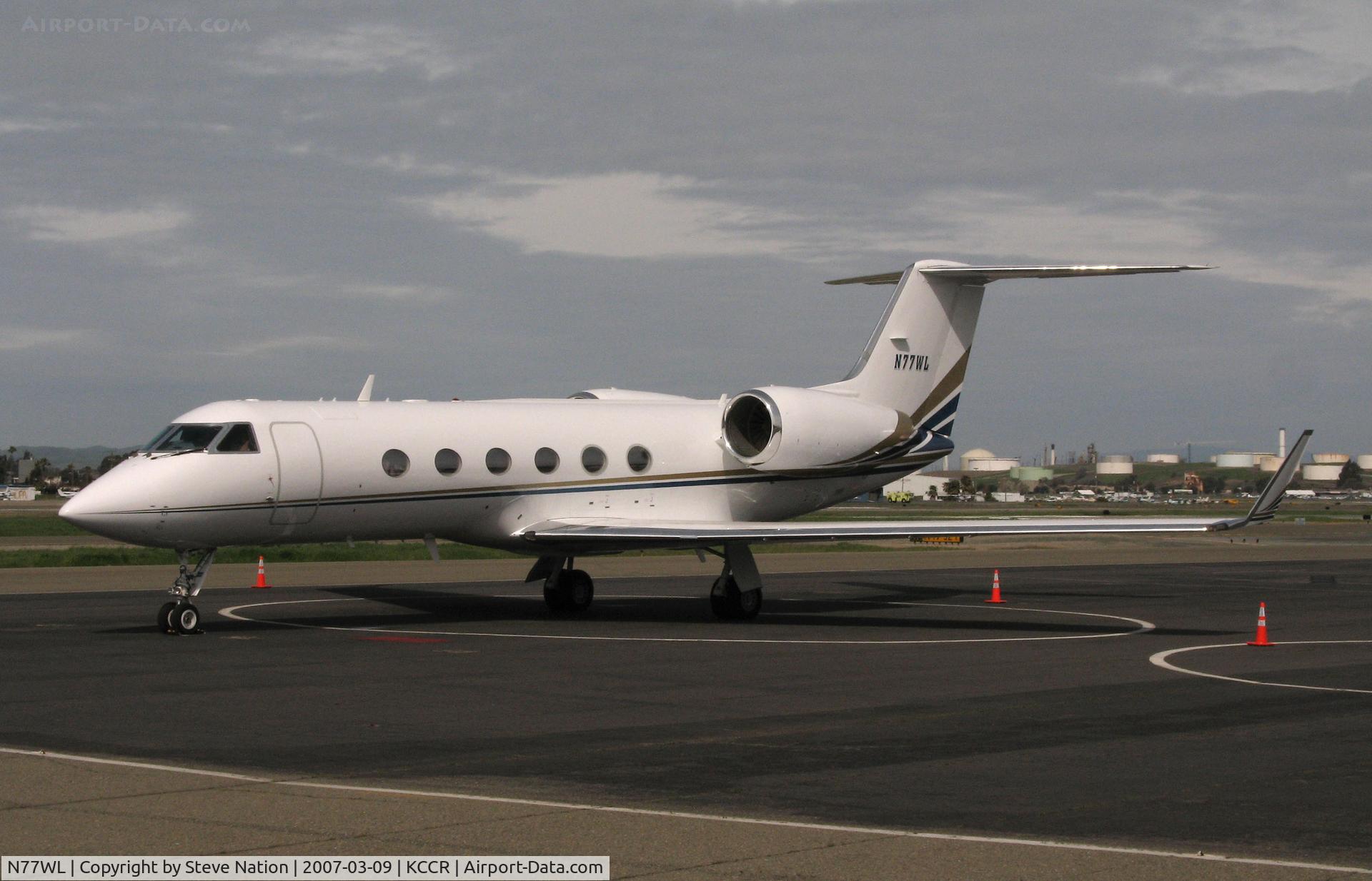 N77WL, 1990 Gulfstream Aerospace G-IV C/N 1140, Martin Aviation (Santa Ana, CA) 1990 Gulfstream Aerospace G-IV on Pacific Aviation ramp @ Buchanan Field (Concord, CA)
