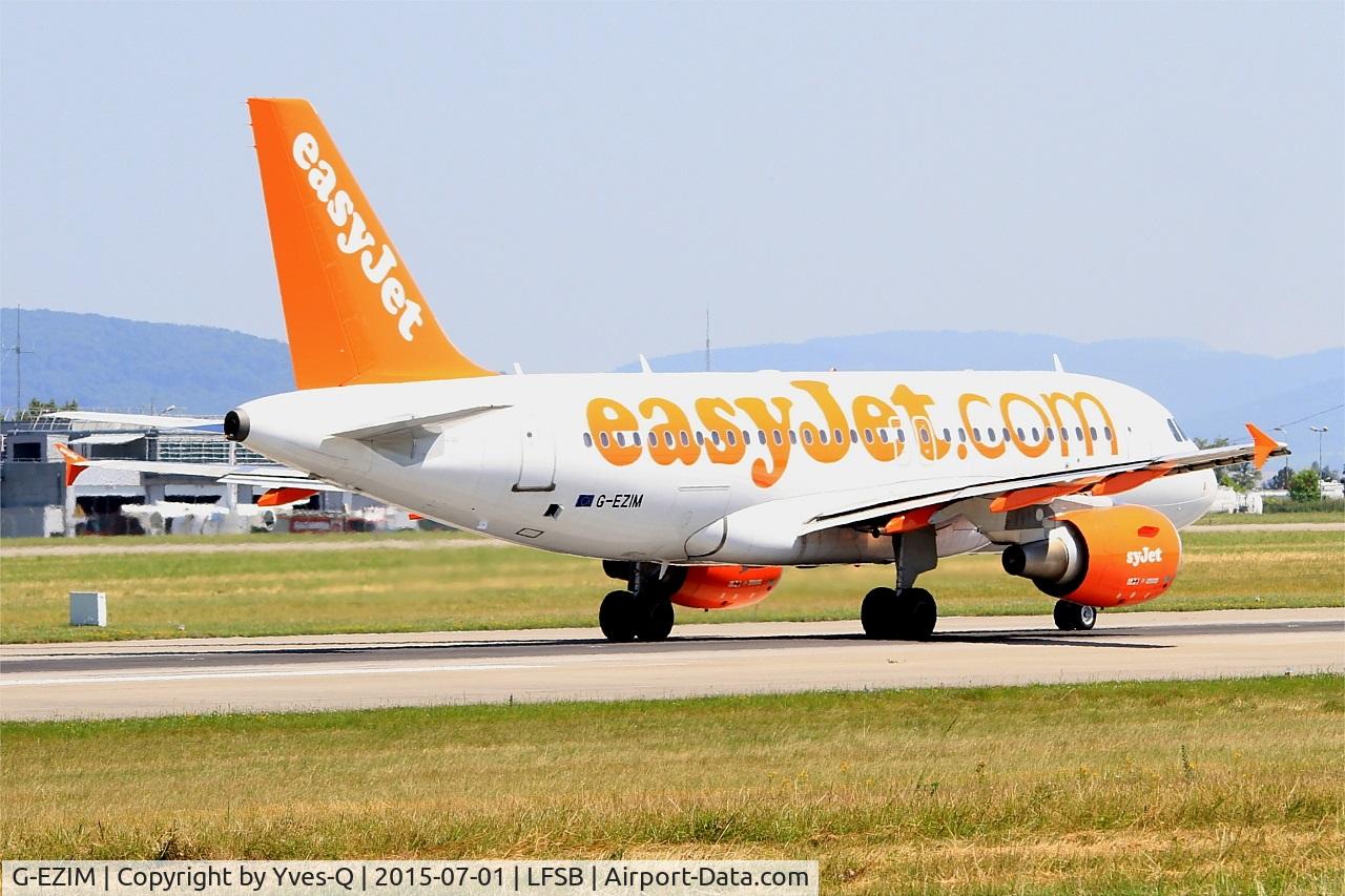 G-EZIM, 2005 Airbus A319-111 C/N 2495, Airbus A319-111, Take off run rwy 15, Bâle-Mulhouse-Fribourg airport (LFSB-BSL)