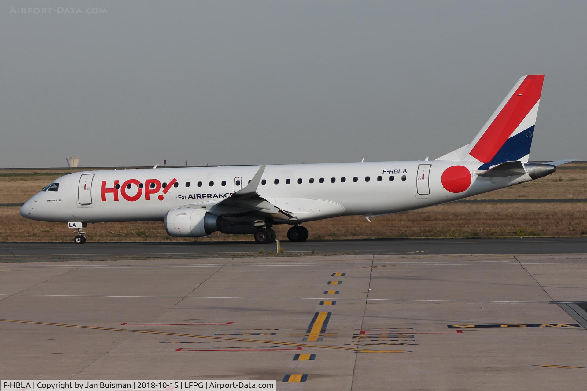 F-HBLA, 2007 Embraer 195LR (ERJ-190-200LR) C/N 19000051, HOP!