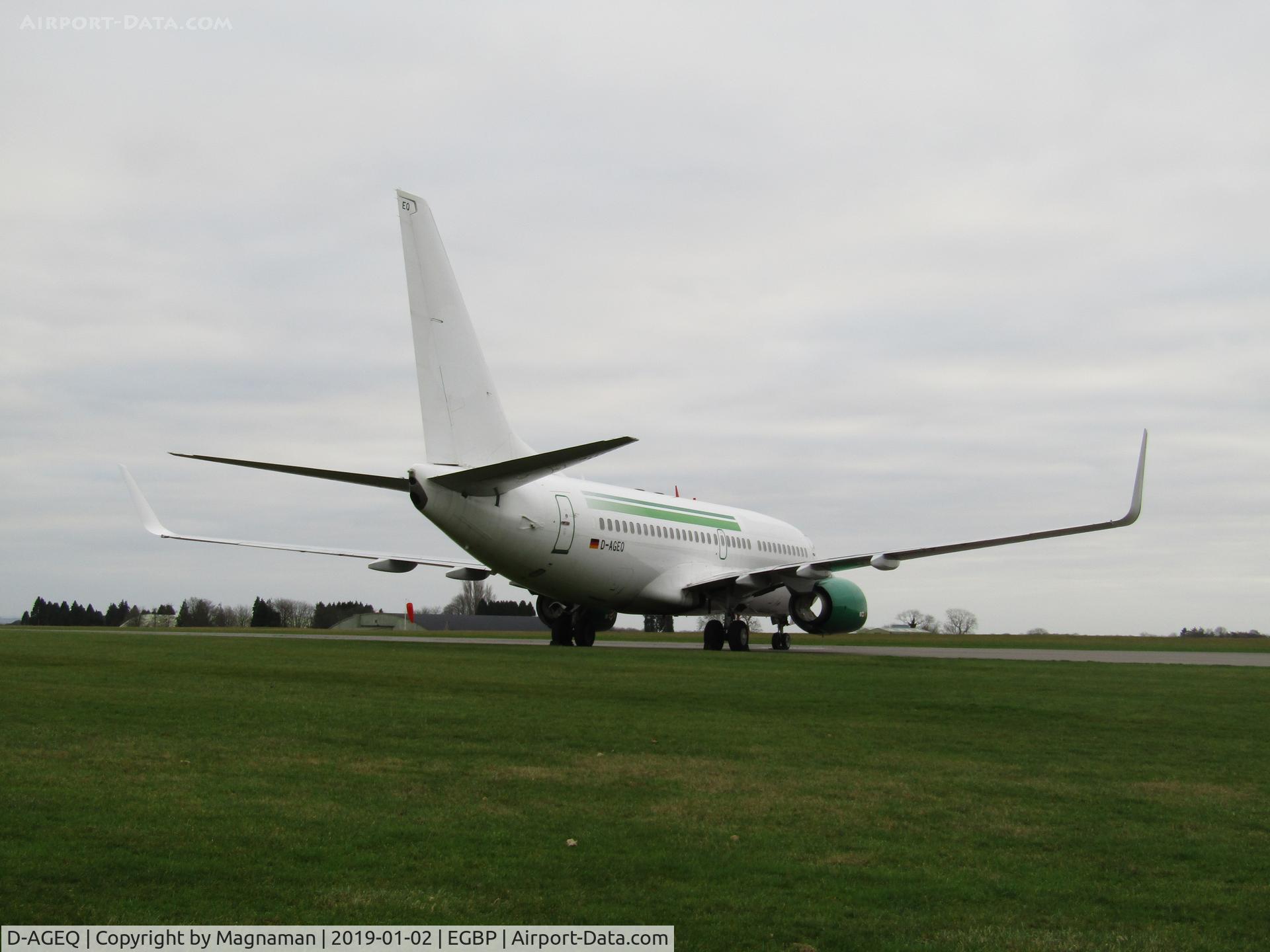 D-AGEQ, 1998 Boeing 737-75B C/N 28103, At Kemble ready to die