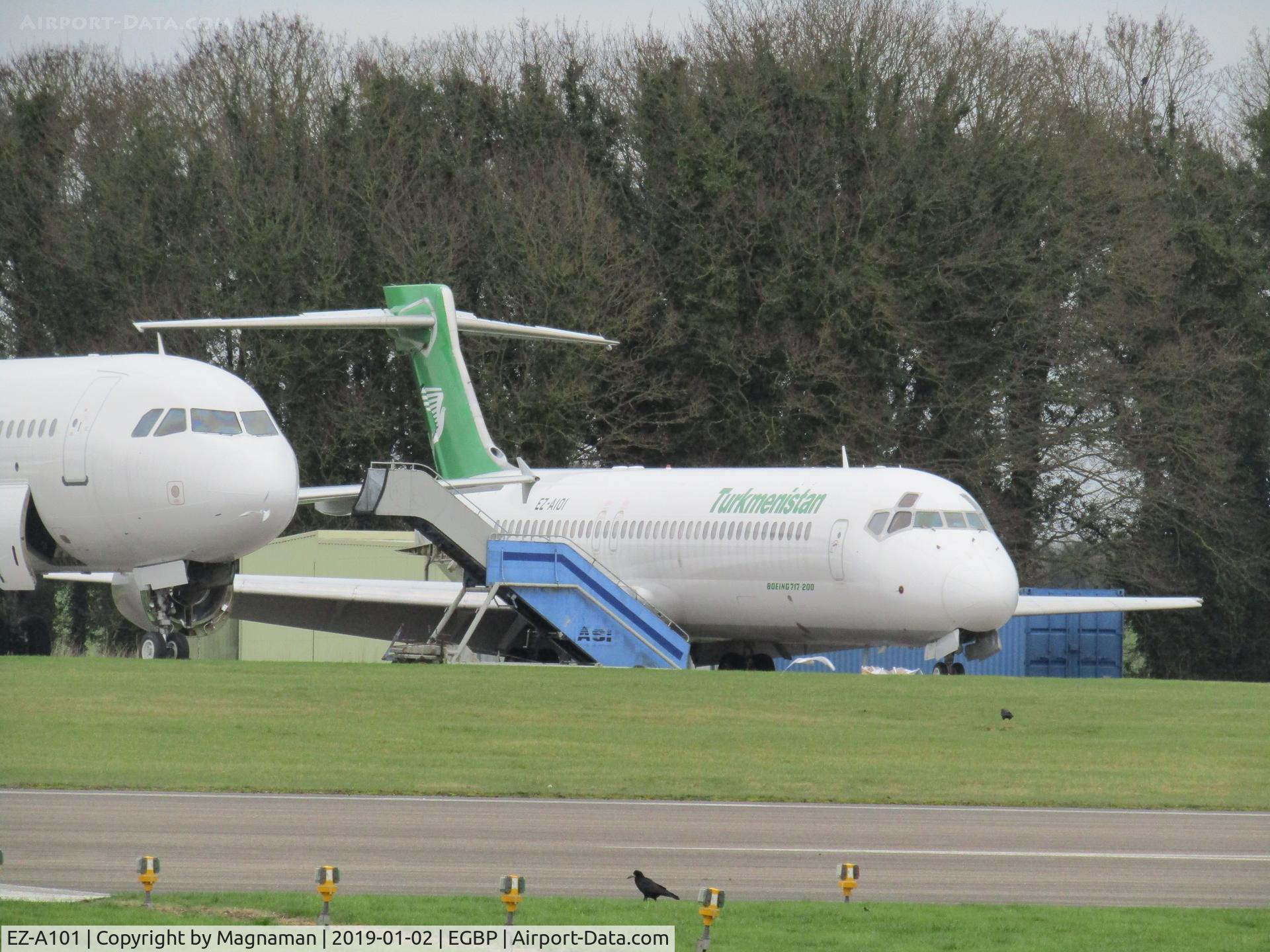 EZ-A101, 2001 Boeing 717-22K C/N 55153, at kemble going to pieces
