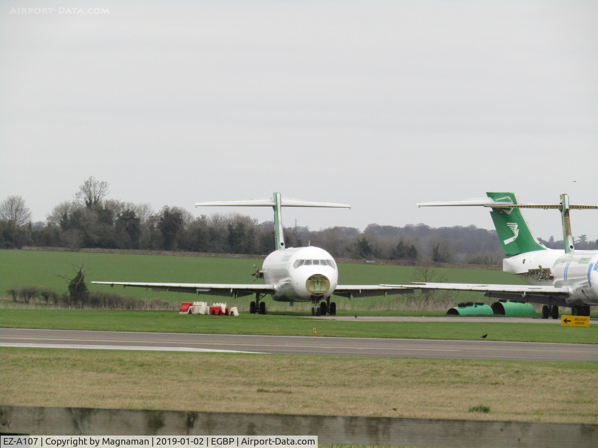 EZ-A107, 2005 Boeing 717-22K C/N 55187, at kemble