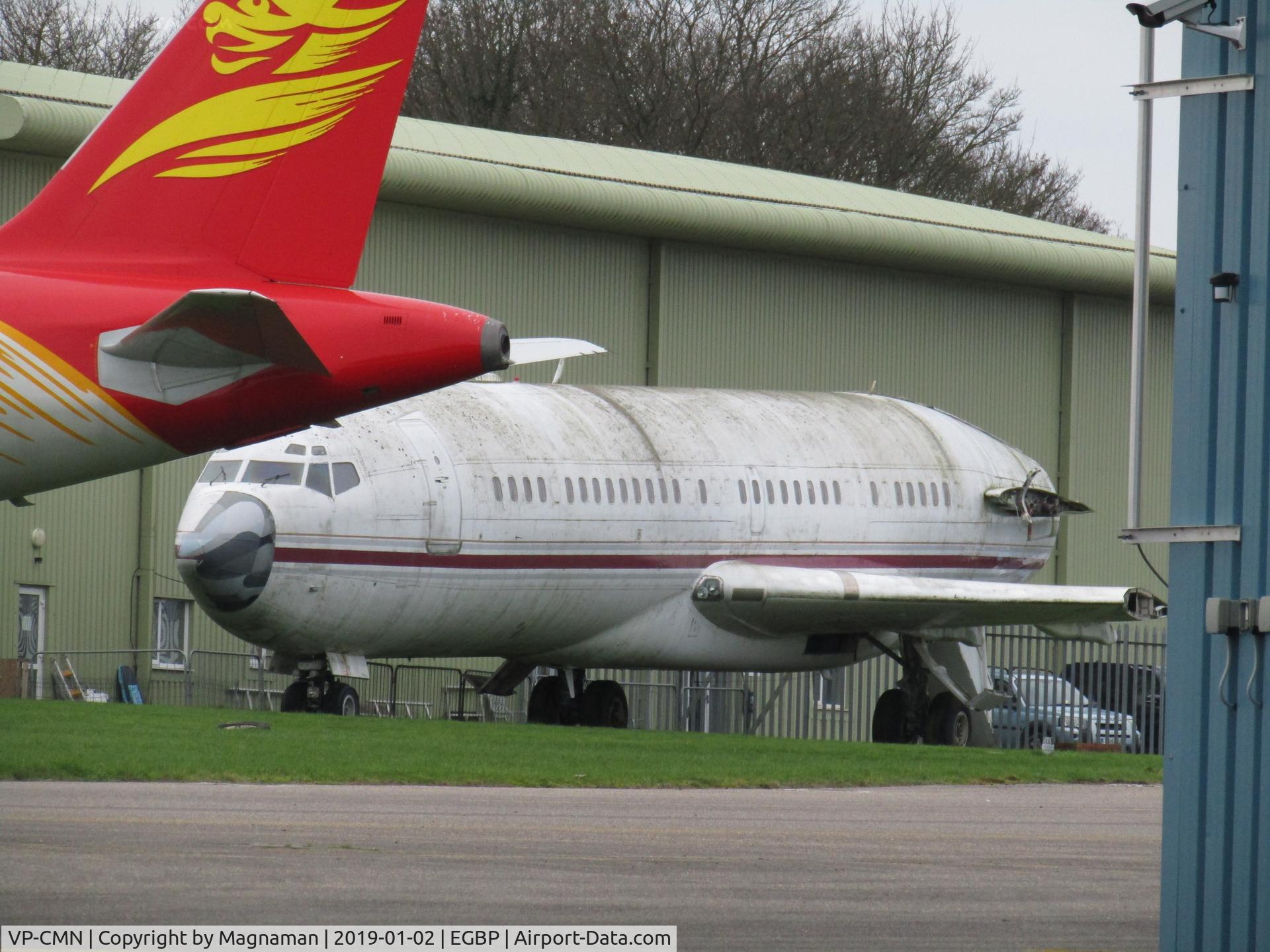 VP-CMN, 1967 Boeing 727-46 C/N 19282, still at Kemble - looks like no longer used as a cabin trainer