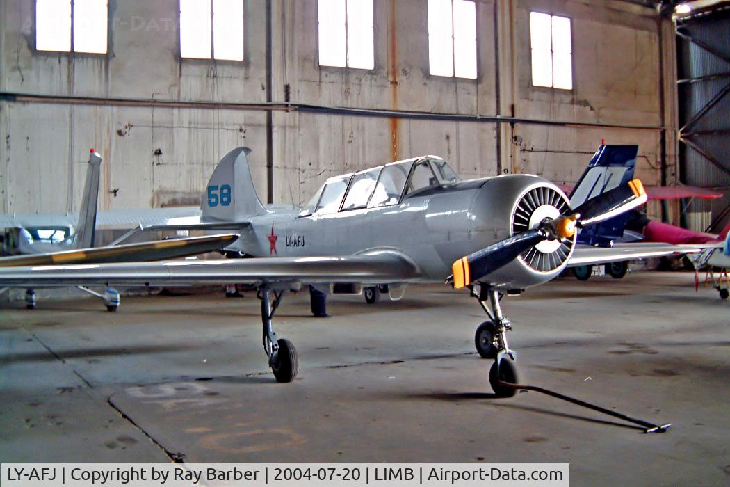 LY-AFJ, Yakovlev Yak-52 C/N 9712003, LY-AFJ   (58blue) Yakovlev Yak-52 [9712003] Milan-Bressio~I 20/07/2004