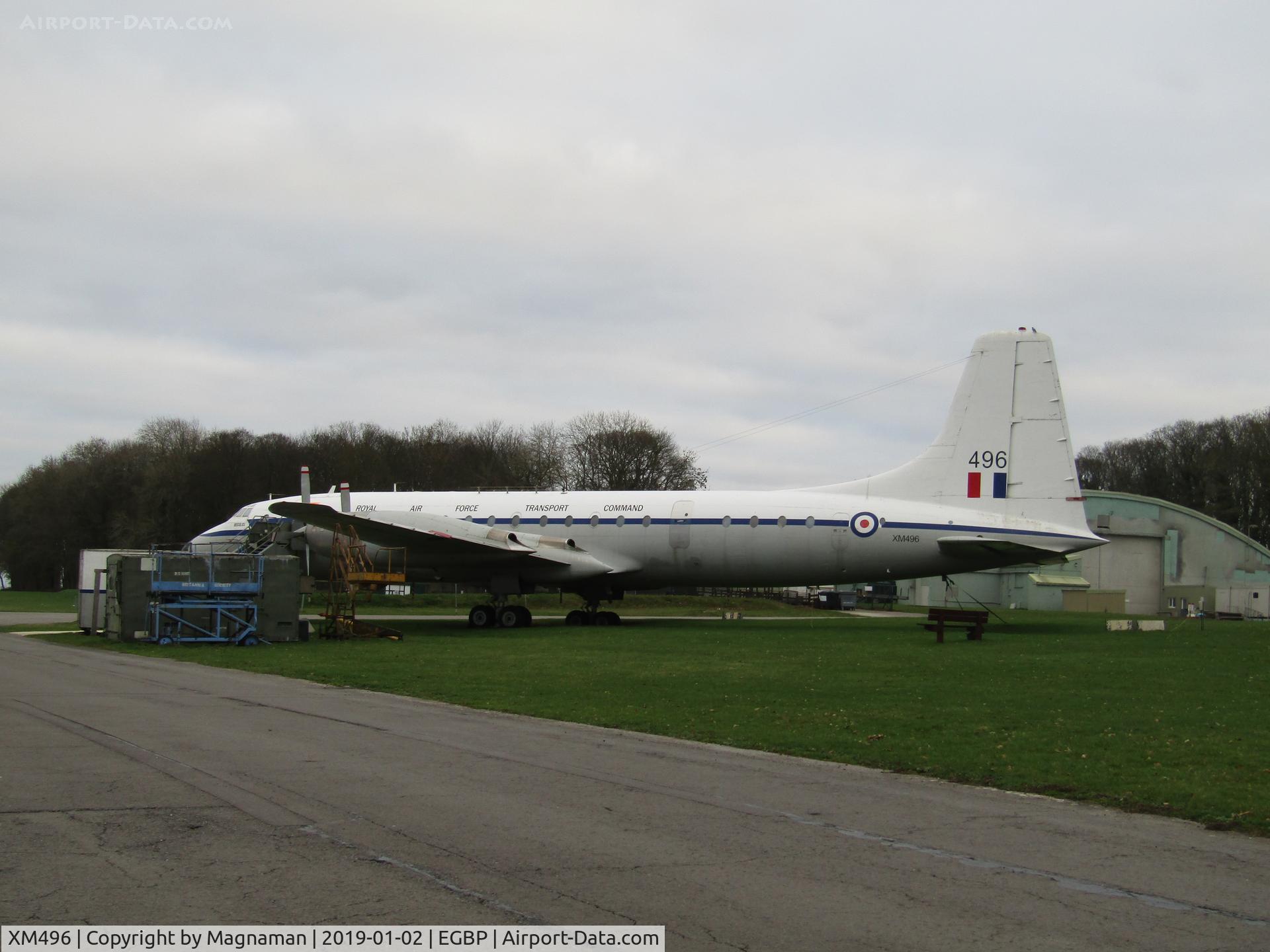 XM496, 1959 Bristol Britannia C.1 (175 Britannia 253F) C/N 13508, in store at Kemble