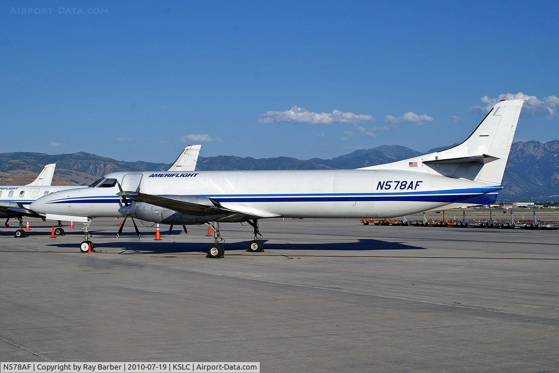 N578AF, Fairchild SA-227AC Metro III C/N AC-578, N578AF   Swearingen SA.227AC Metro III [AC-578] (Ameriflight) Salt Lake City Int'l~N 19/07/2010