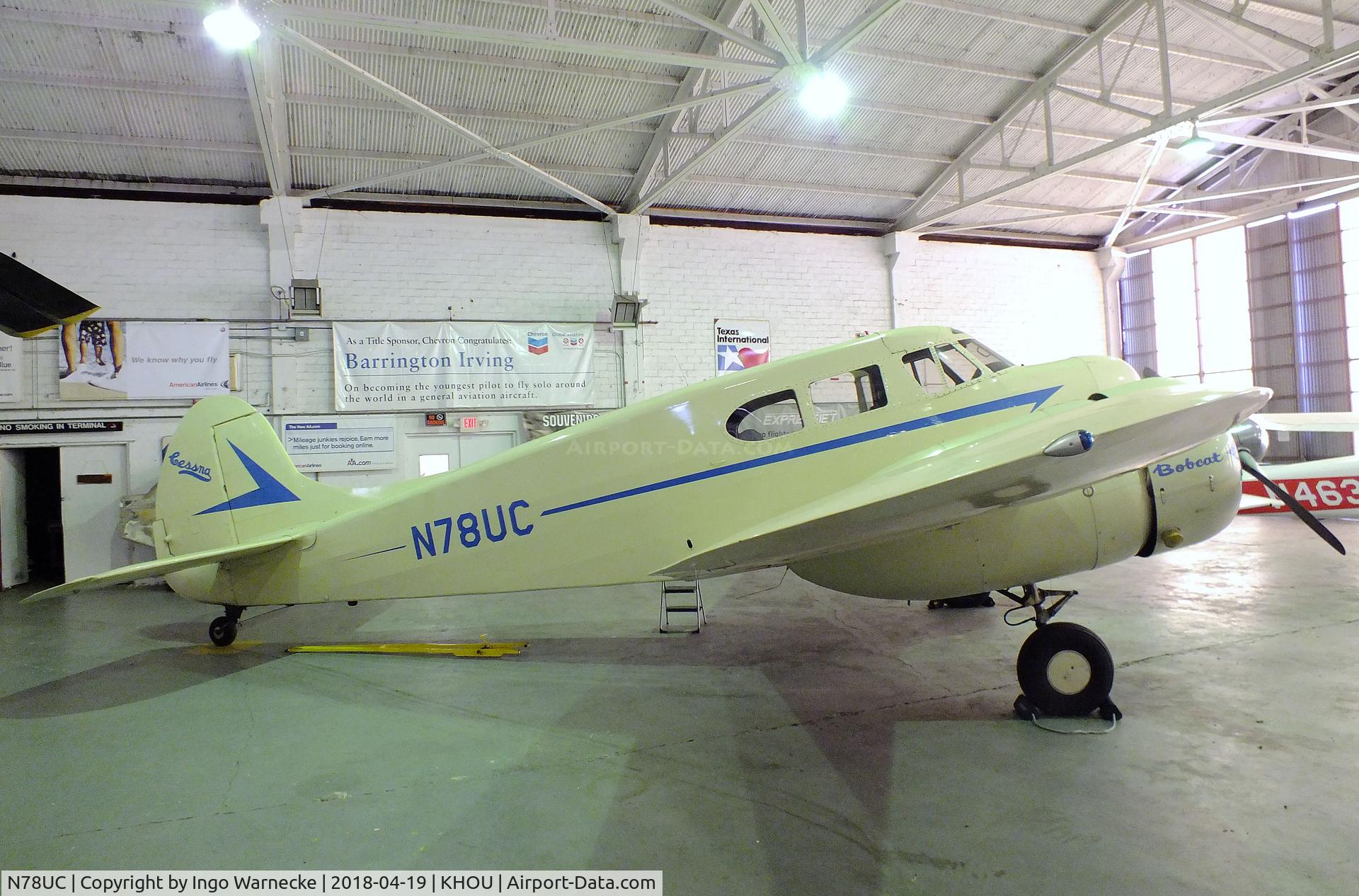 N78UC, Cessna UC-78B (T-50) Bobcat C/N 6185, Cessna UC-78B (T-50) Bobcat at the 1940 Air Terminal Museum, William P. Hobby Airport, Houston TX