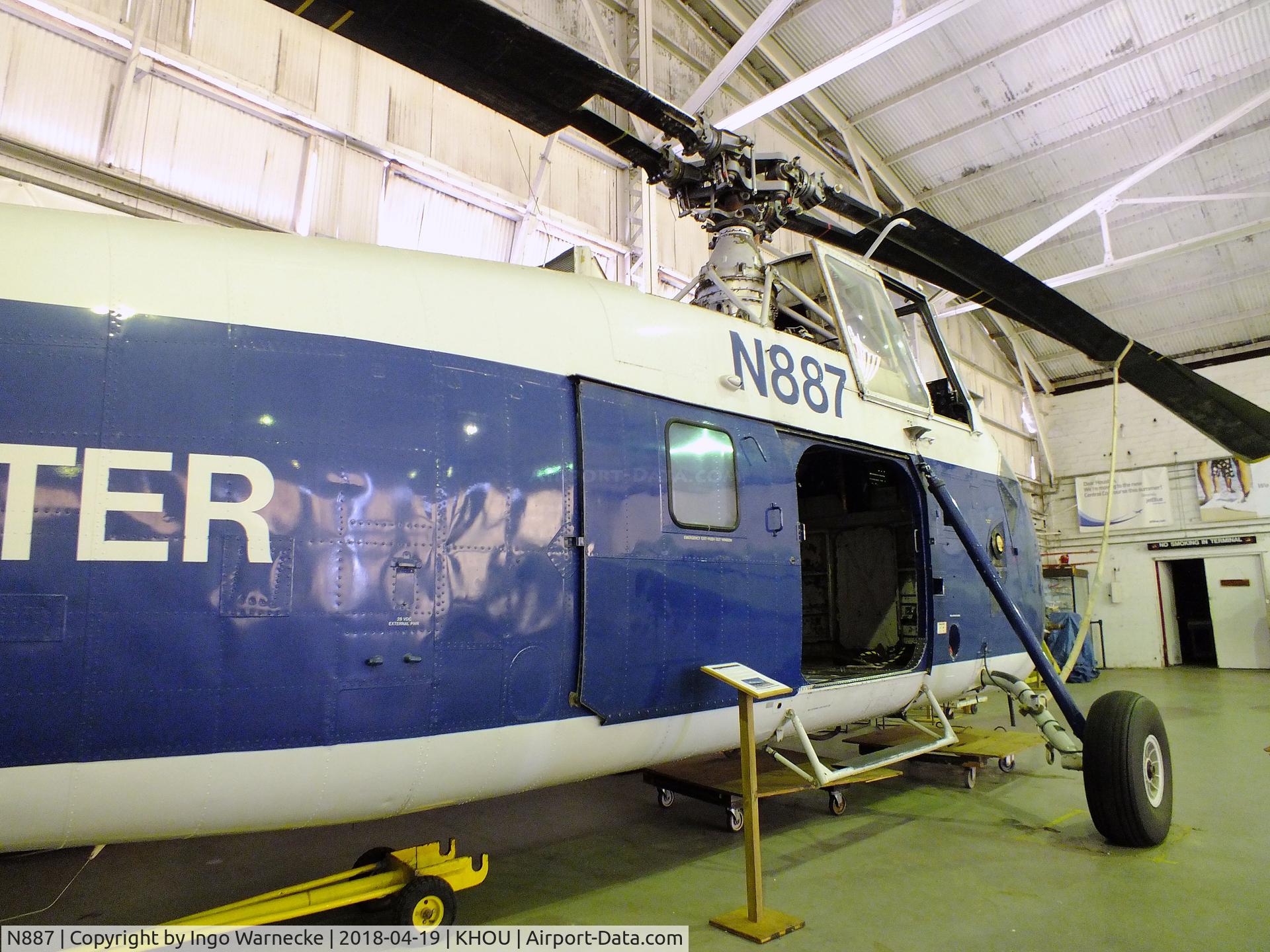 N887, 1957 Sikorsky S-58B C/N 58482, Sikorsky S-58B at the 1940 Air Terminal Museum, William P. Hobby Airport, Houston TX