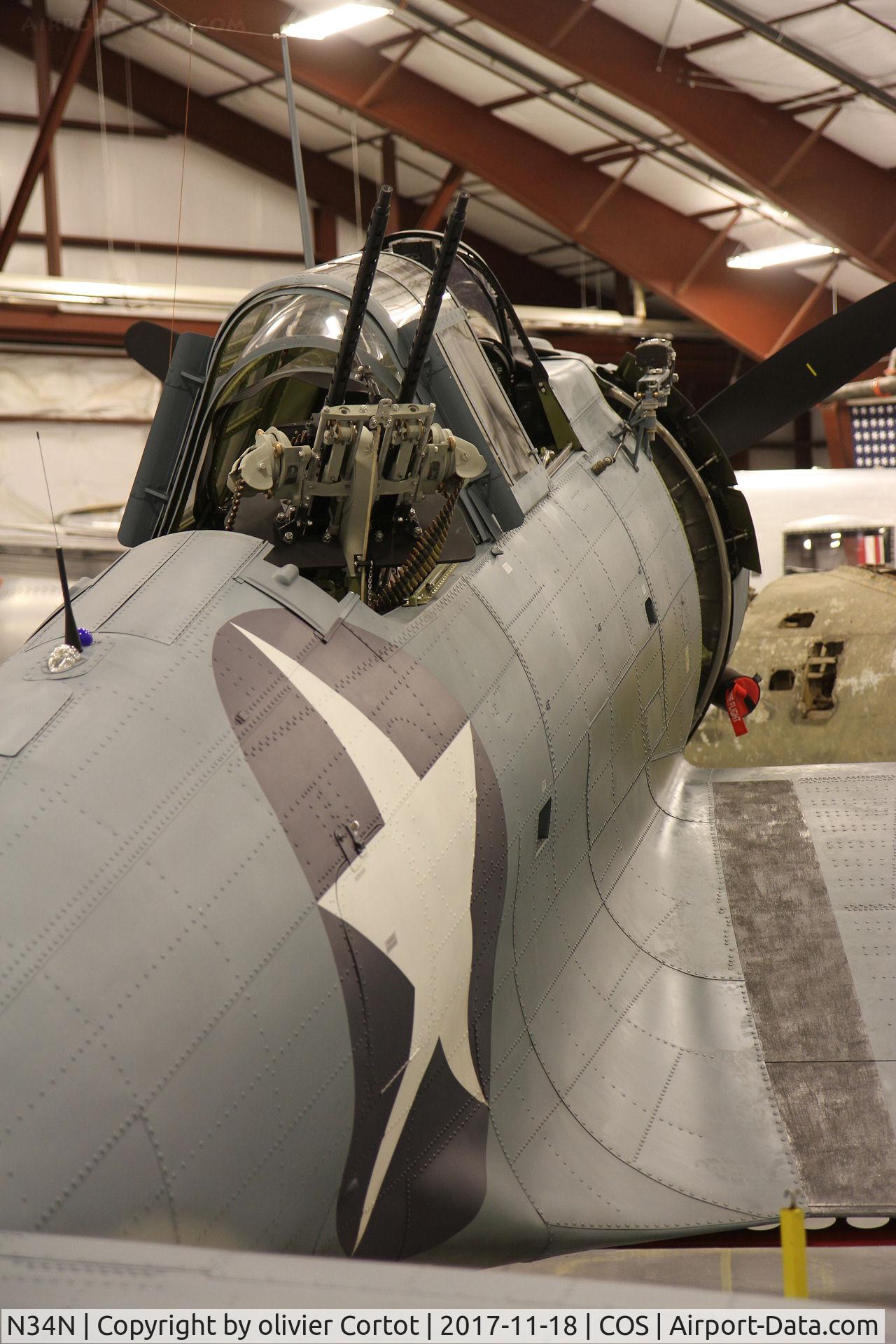N34N, Douglas SBD-4 Dauntless C/N 10694, rear view, beautiful plane