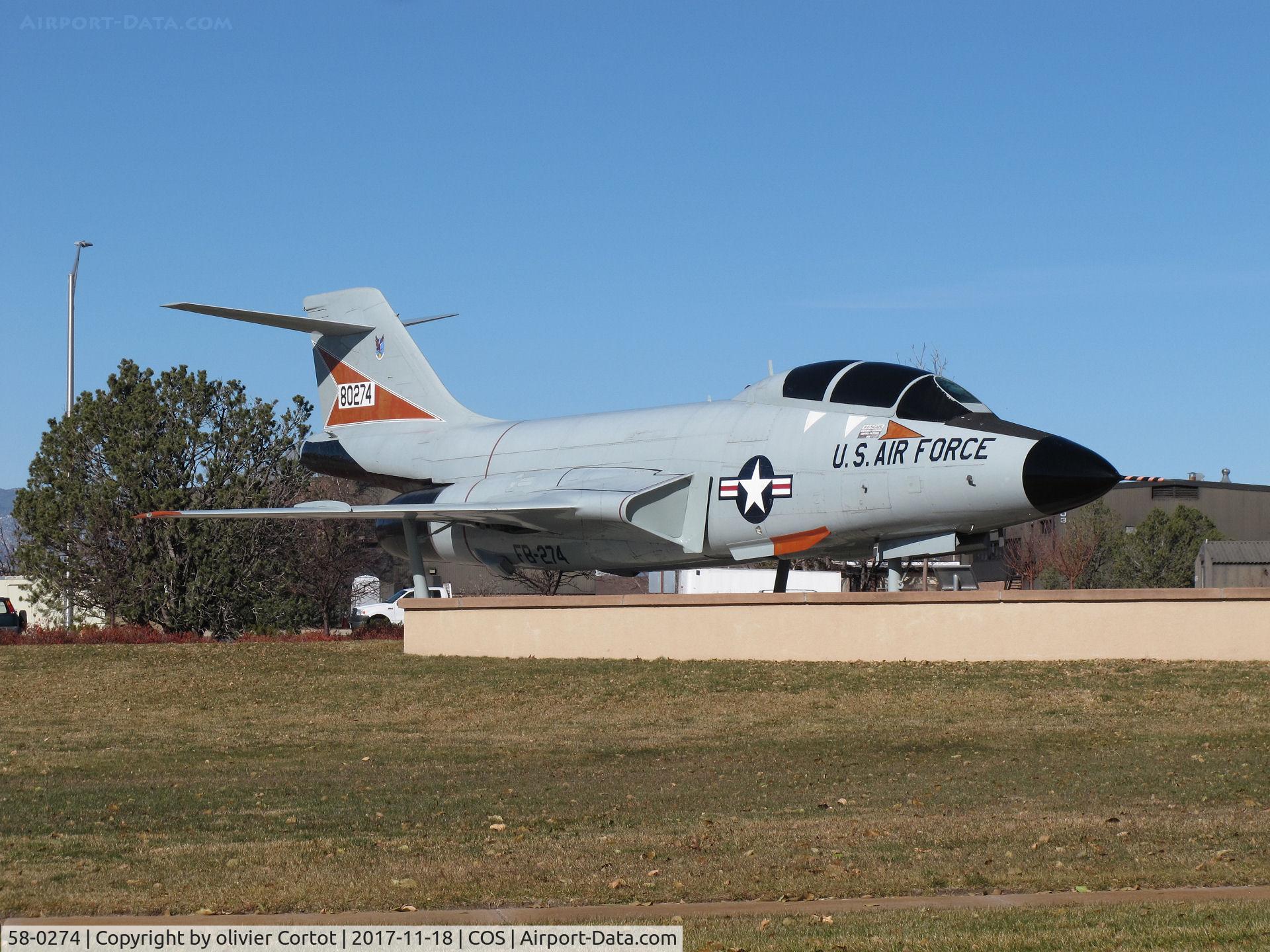 58-0274, 1958 McDonnell F-101B Voodoo C/N 646, Peterson AFB