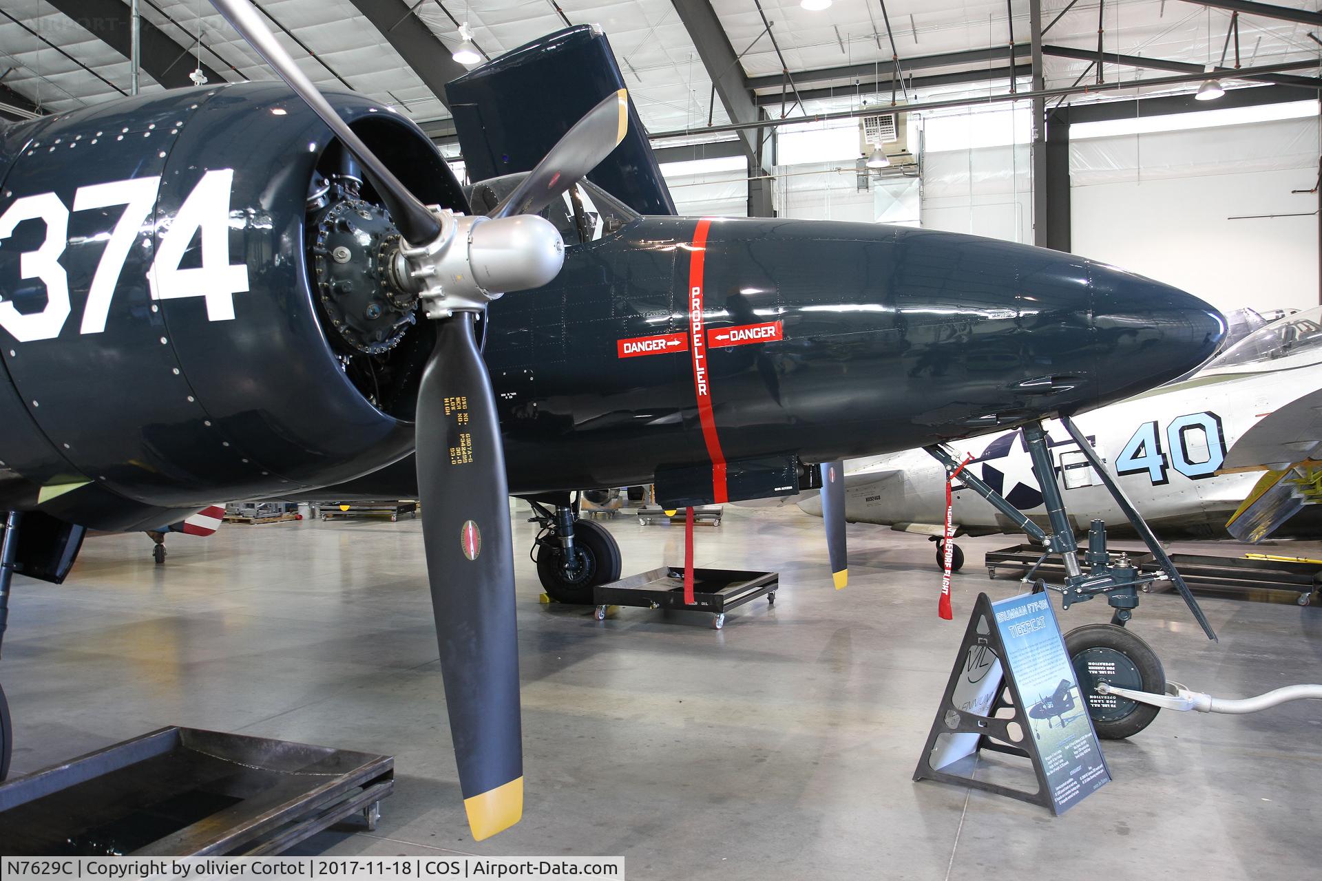 N7629C, 1944 Grumman F7F-3 Tigercat C/N C.116, nose and engine